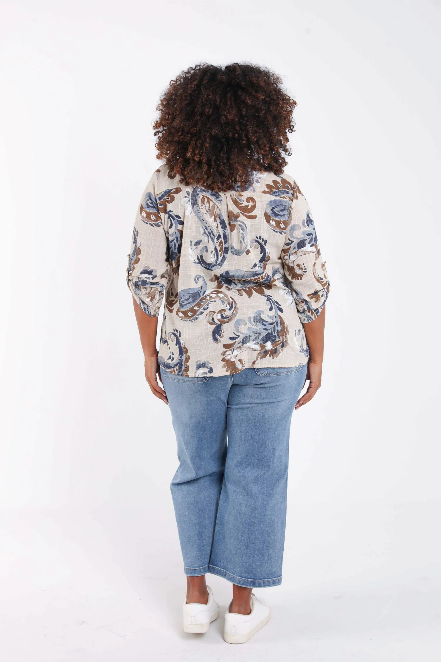 Blouse van katoengaas met paisleyprint - Image 2