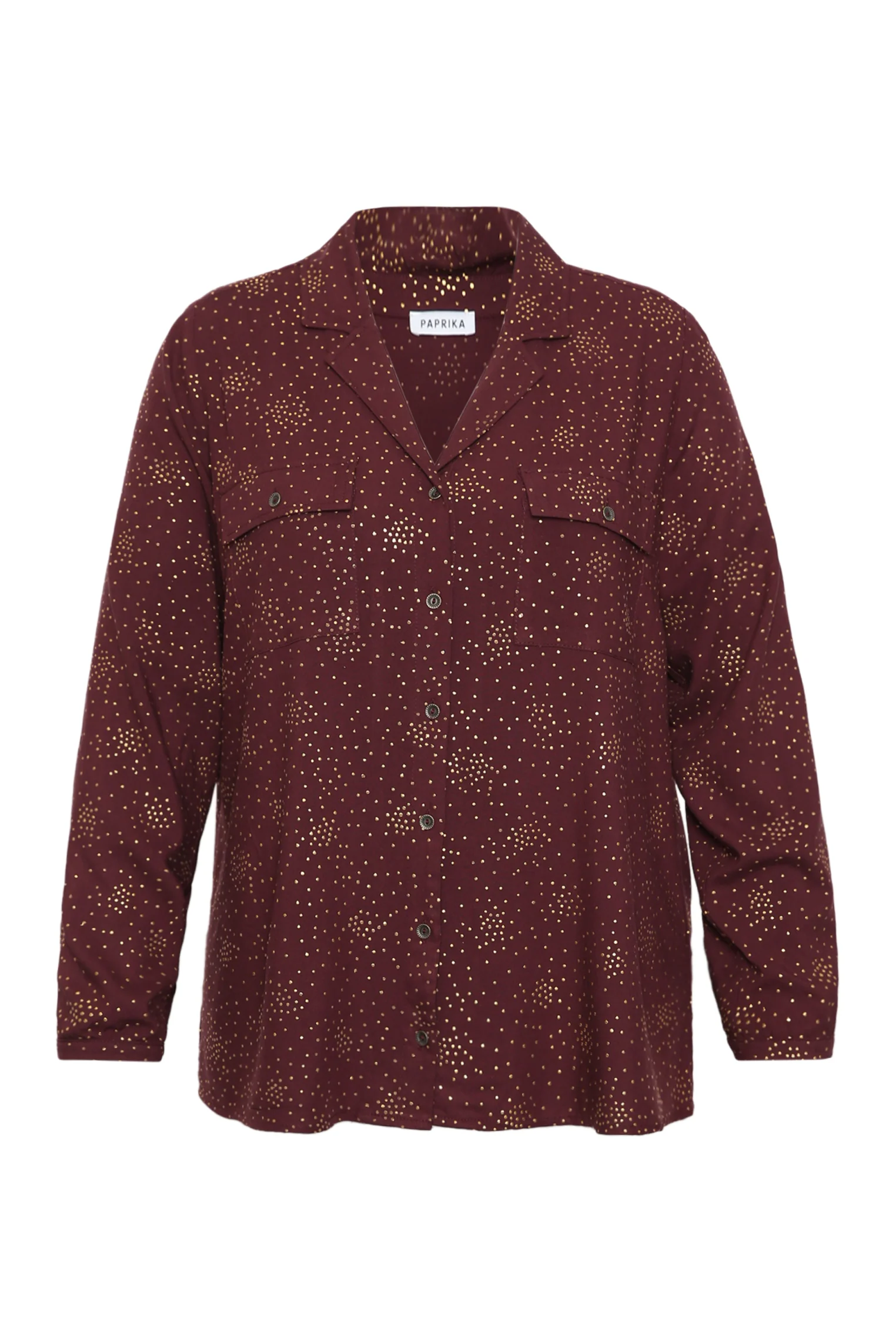 Blouse van viscose met stippen en foil-detail - Image 9