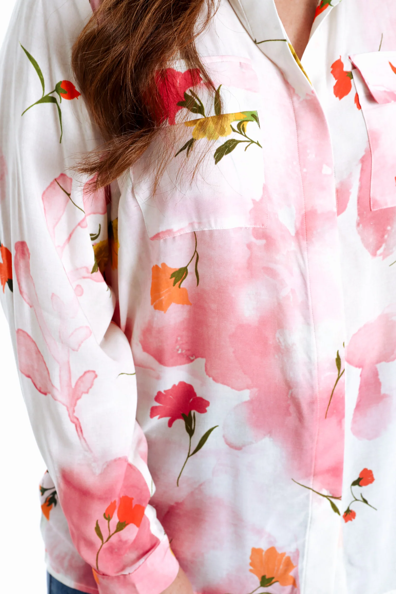 Blouse van bedrukte viscose met bloemenprint - Image 3