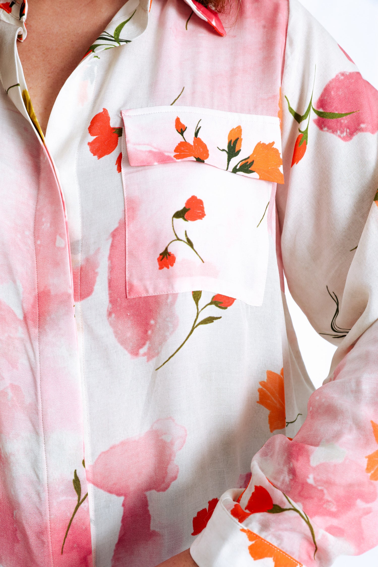 Blouse van bedrukte viscose met bloemenprint - Image 6
