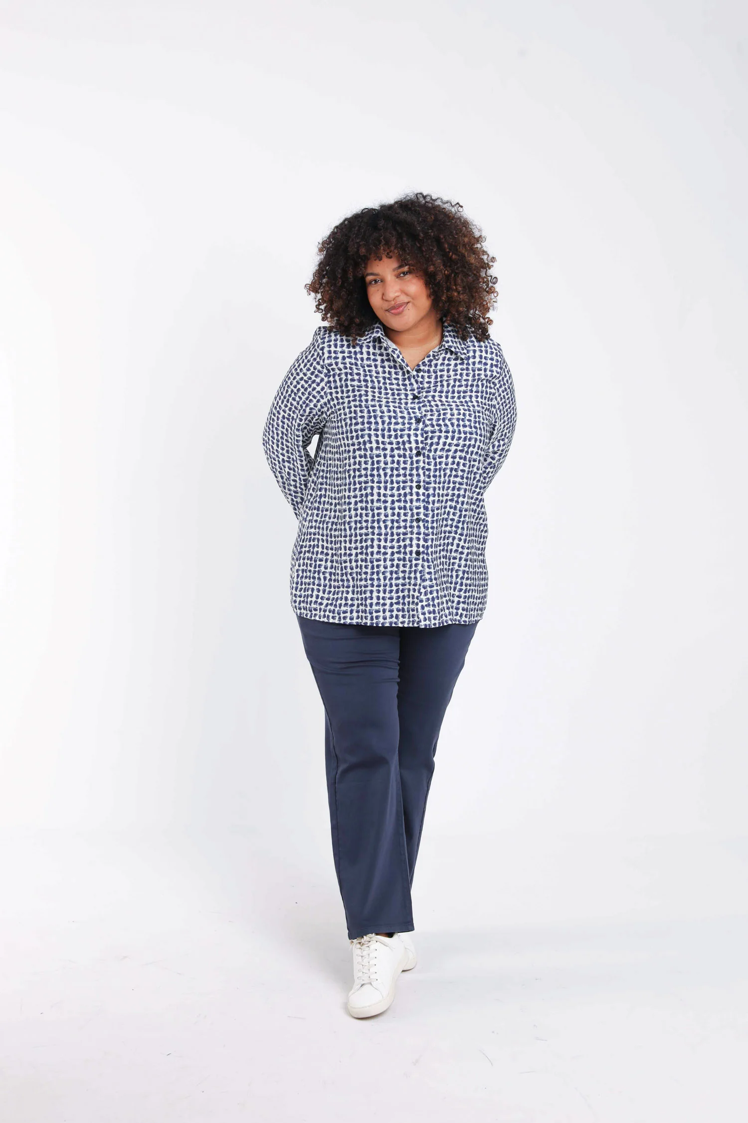 Blouse van viscose met grafische print - Image 6