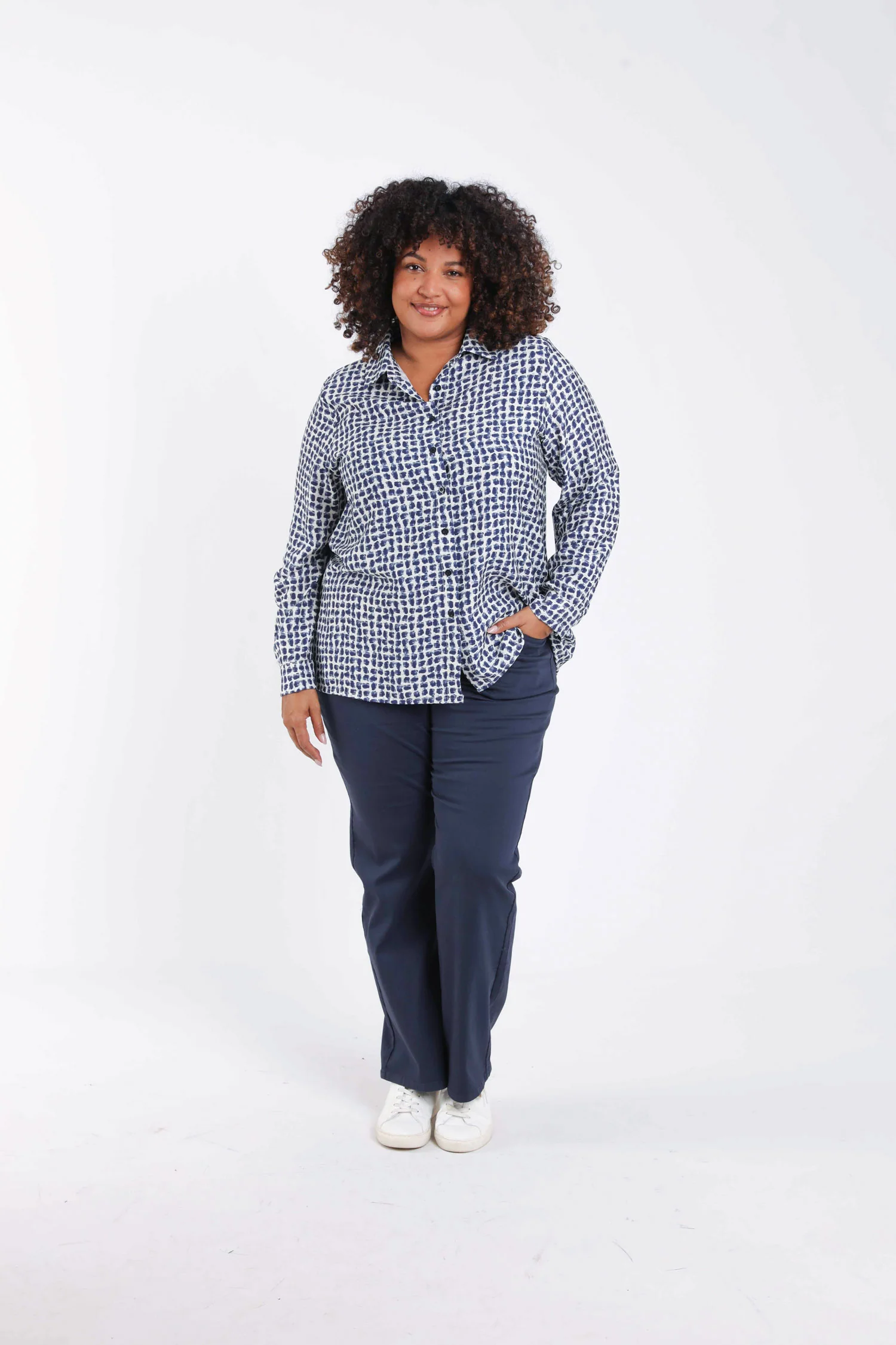 Blouse van viscose met grafische print - Image 7