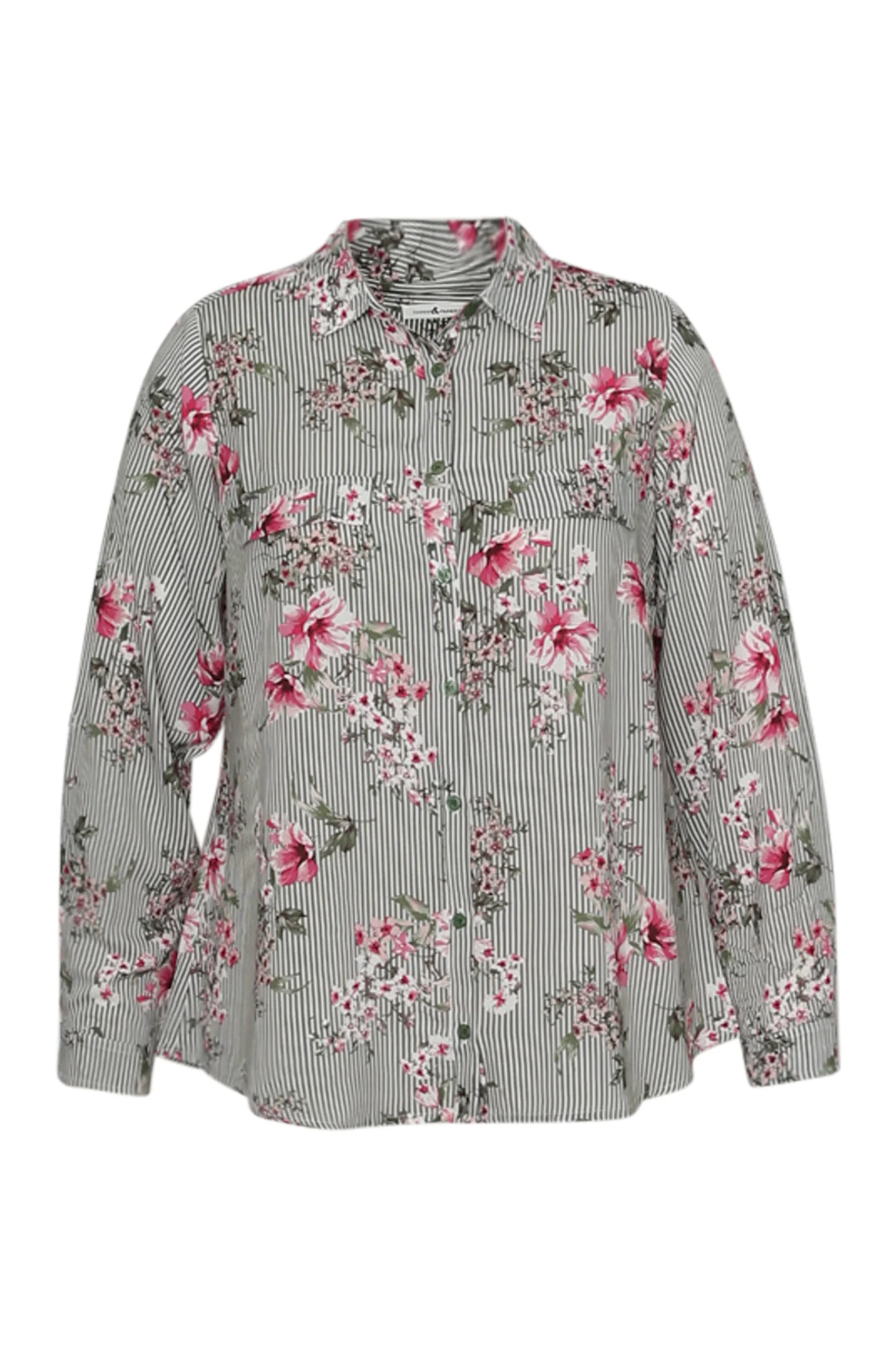 Blouse van viscose met strepen- en bloemenprint - Image 10