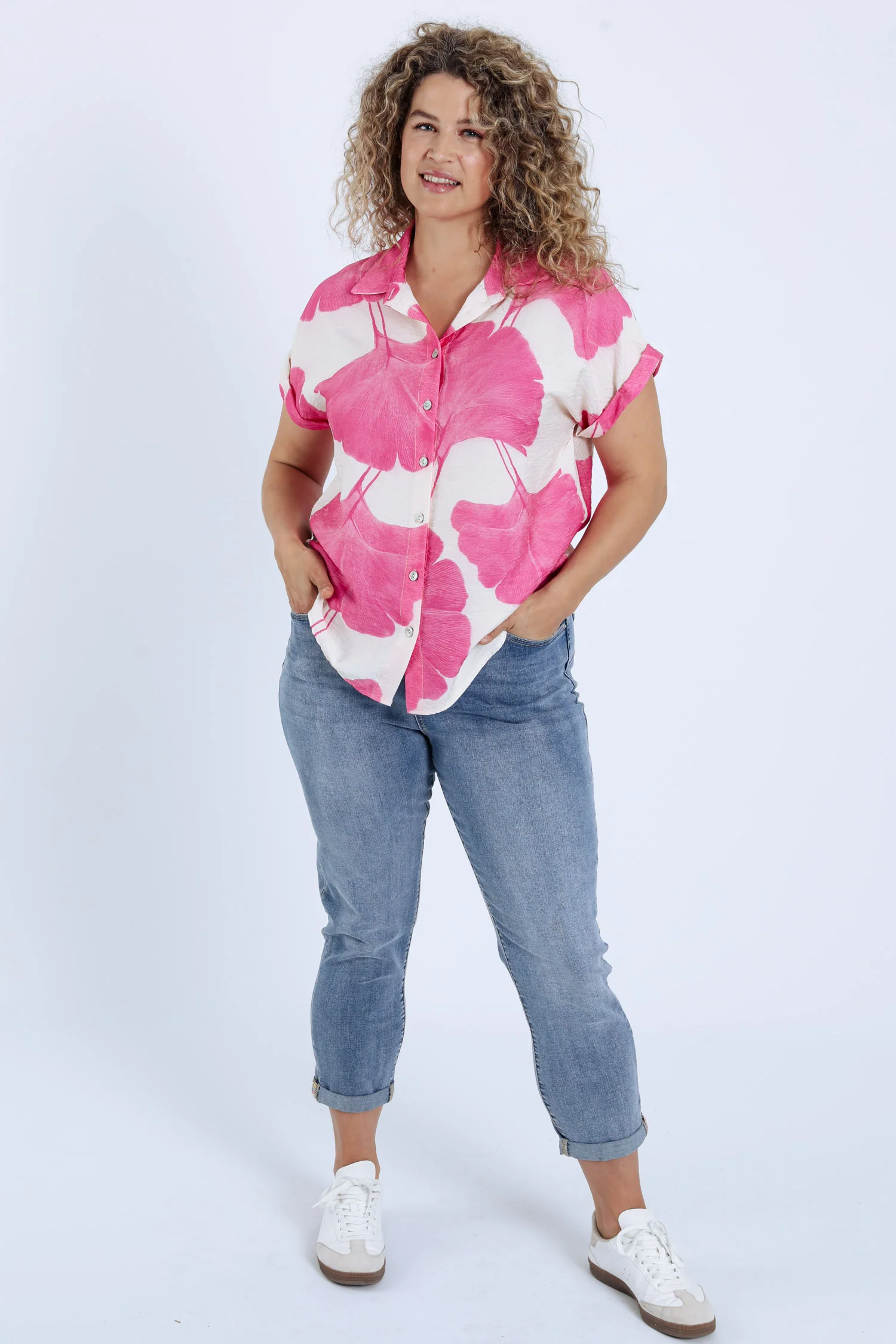 Blouse met bladerenprint - Image 18