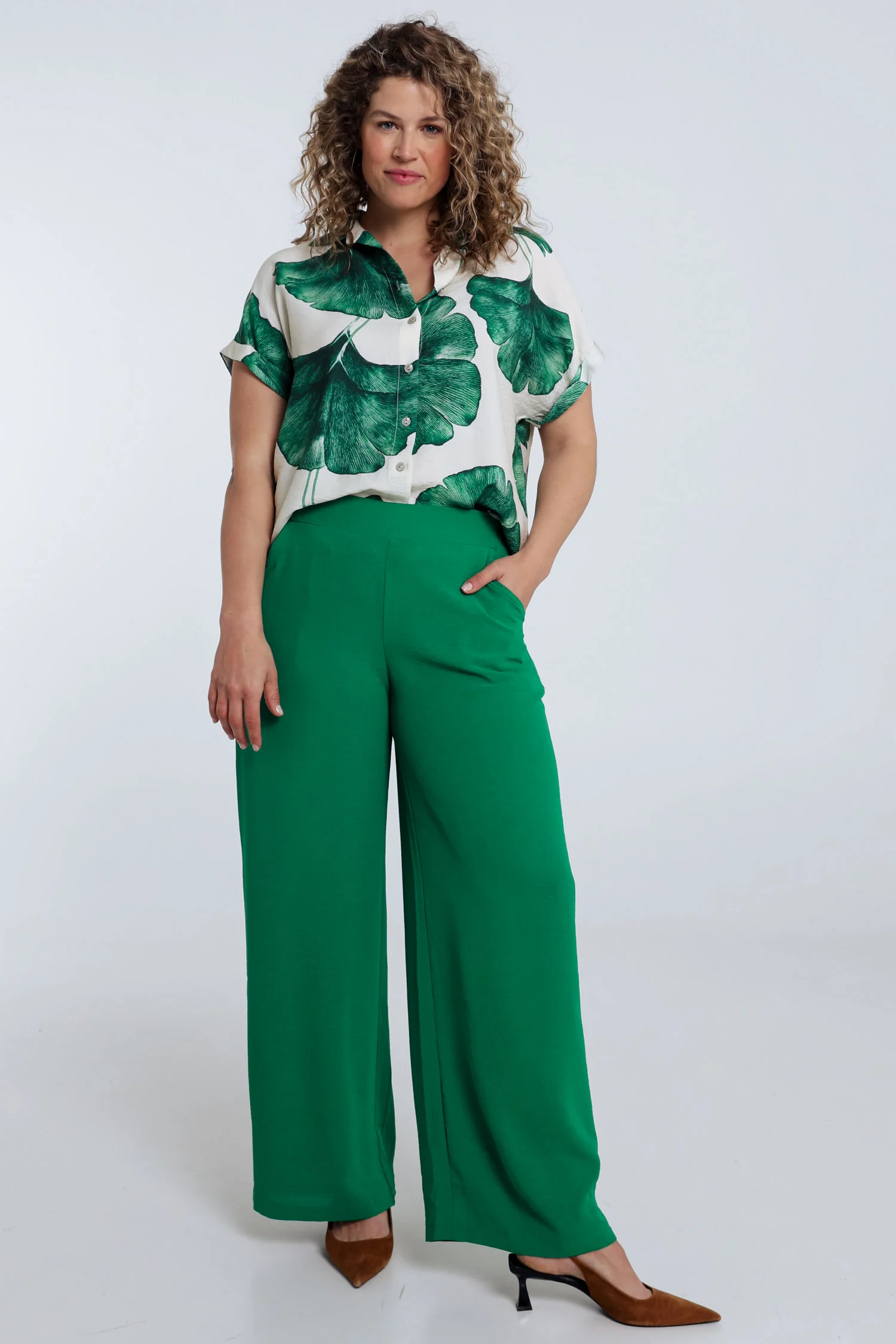 Blouse met bladerenprint - Image 31