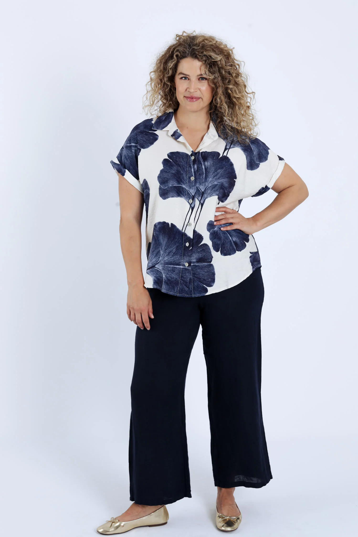 Blouse met bladerenprint - Image 7