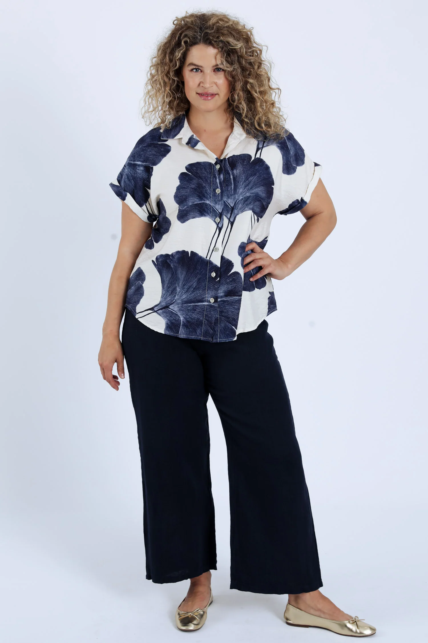 Blouse met bladerenprint - Image 9
