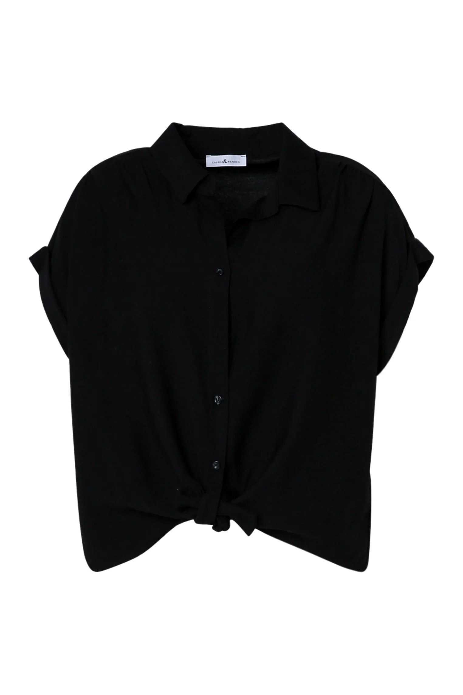 Knopenblouse van effen viscose - Image 10