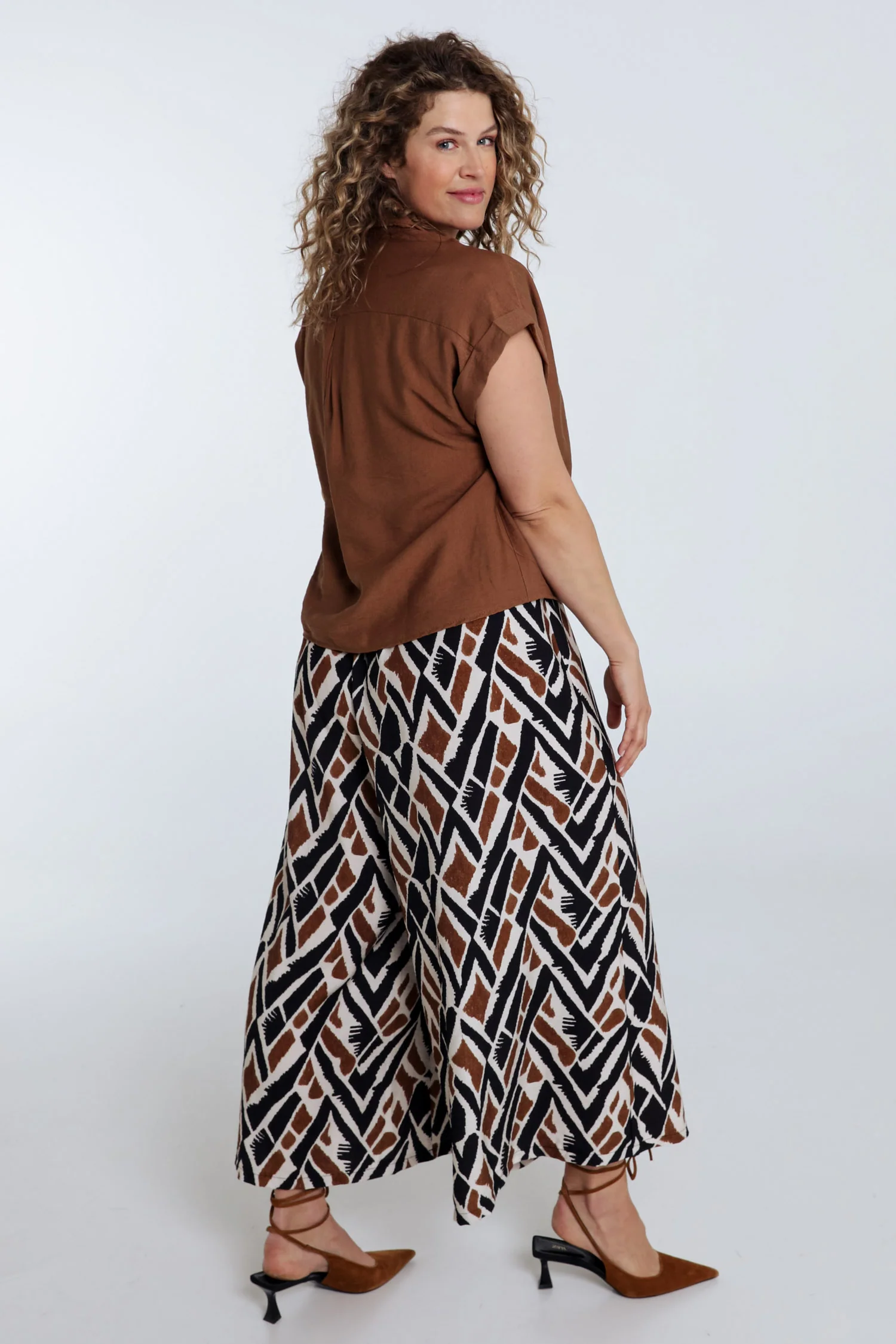 Knopenblouse van effen viscose - Image 13
