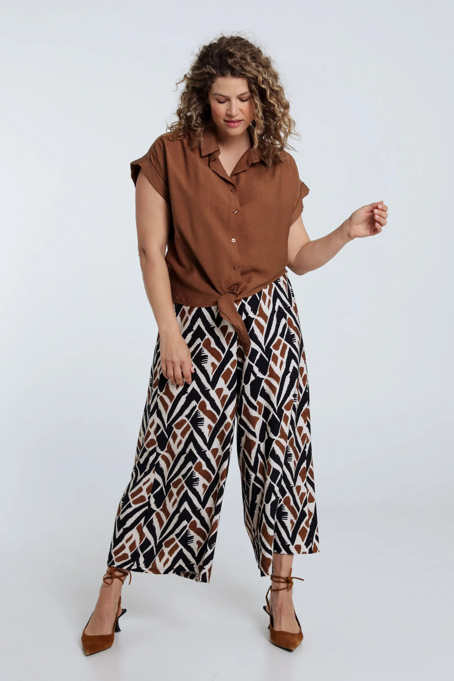 Knopenblouse van effen viscose - Image 19