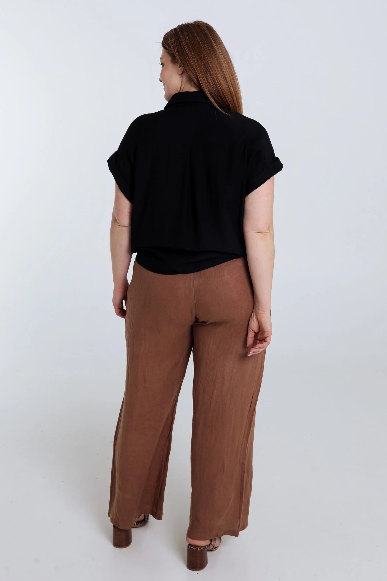 Knopenblouse van effen viscose - Image 2