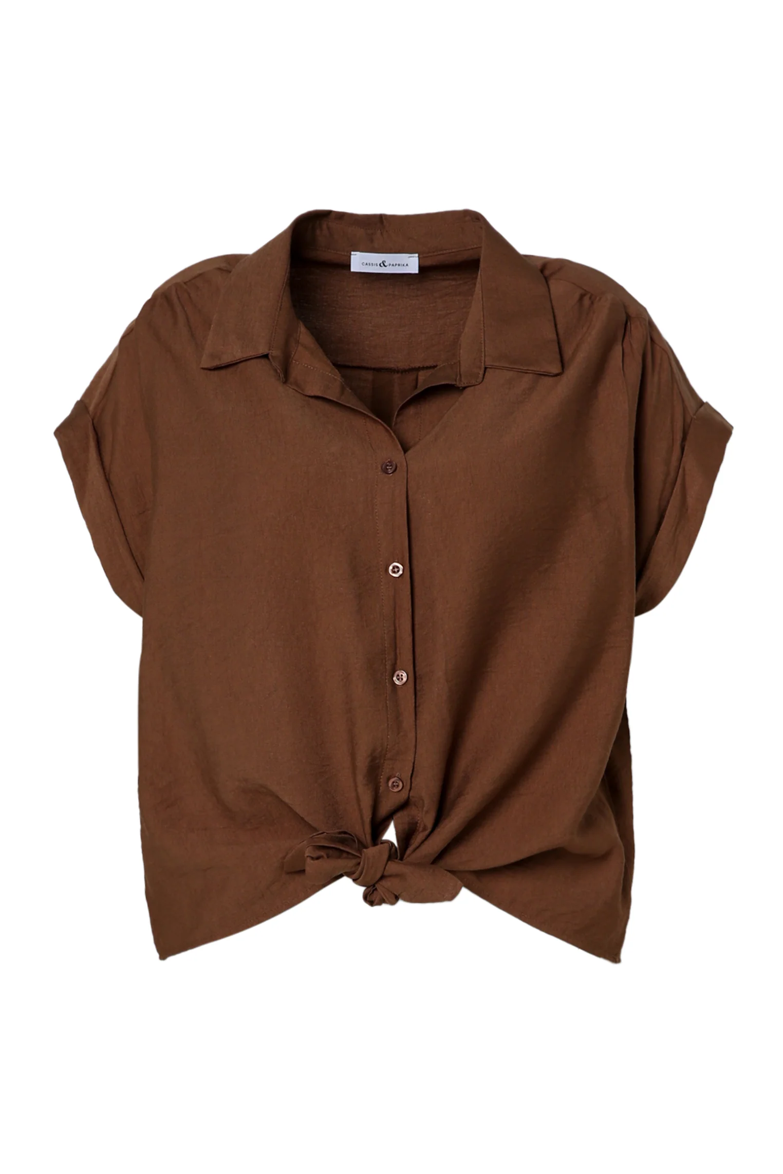 Knopenblouse van effen viscose - Image 21