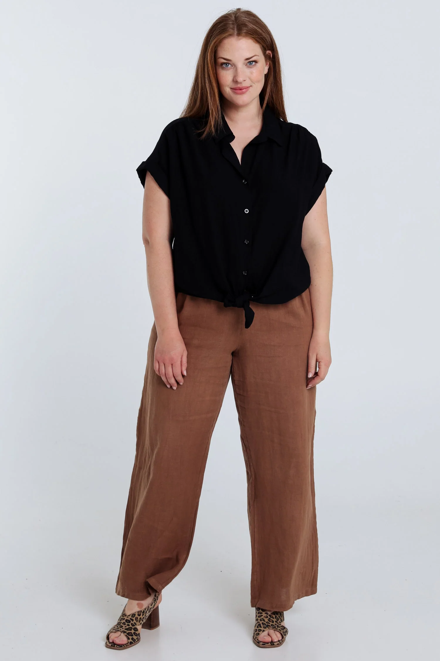 Knopenblouse van effen viscose - Image 7