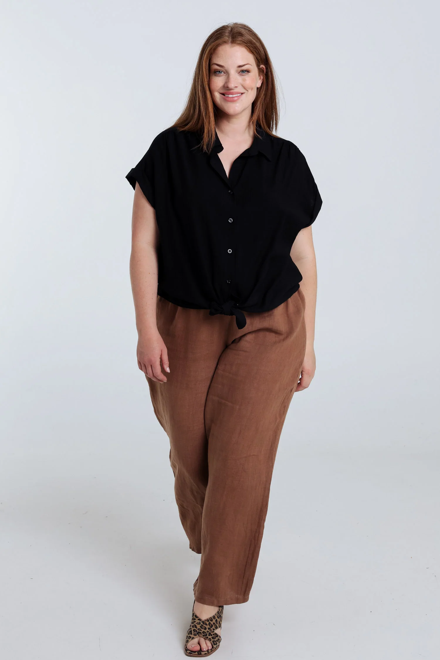 Knopenblouse van effen viscose - Image 9