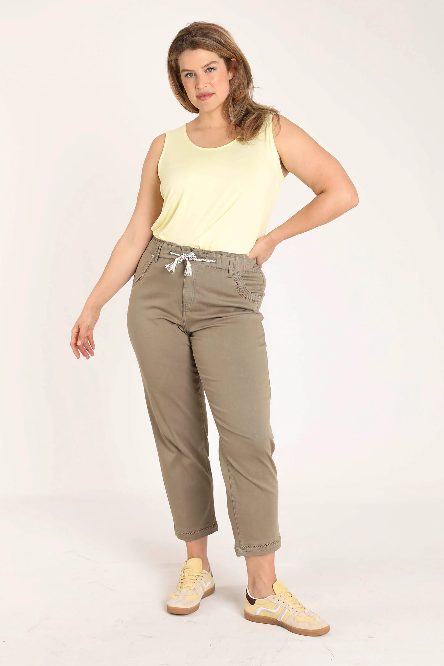 Effen katoenen chino - Image 7