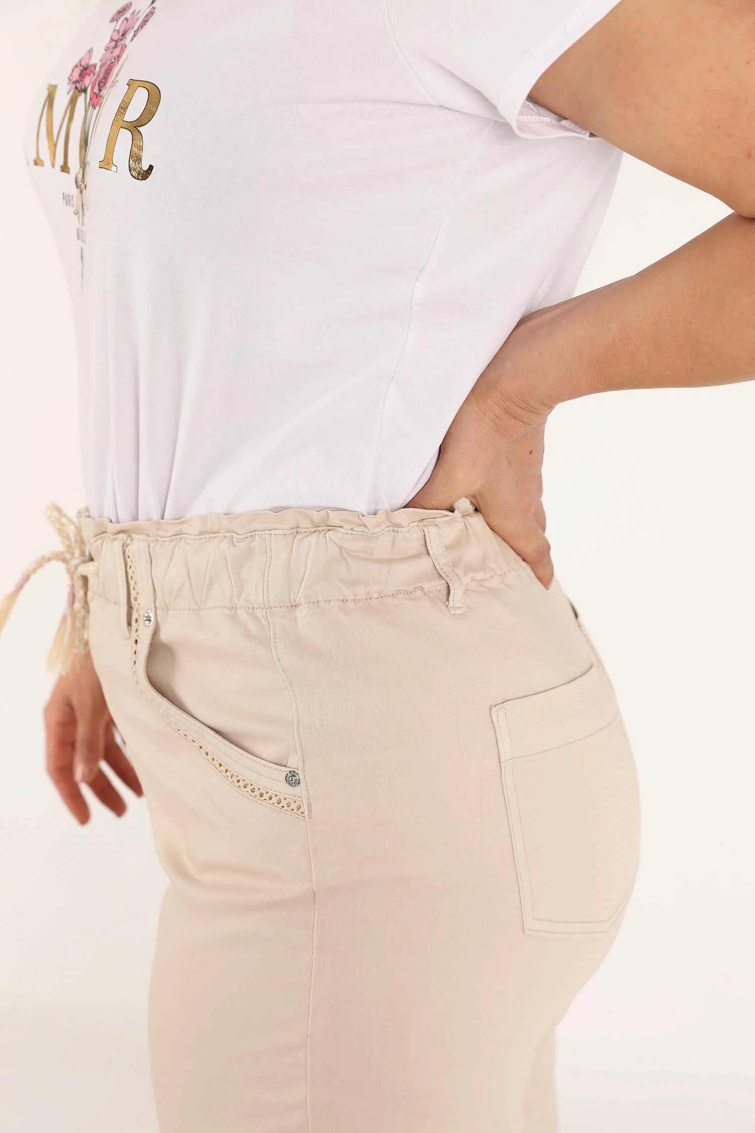 Effen katoenen chino - Image 4