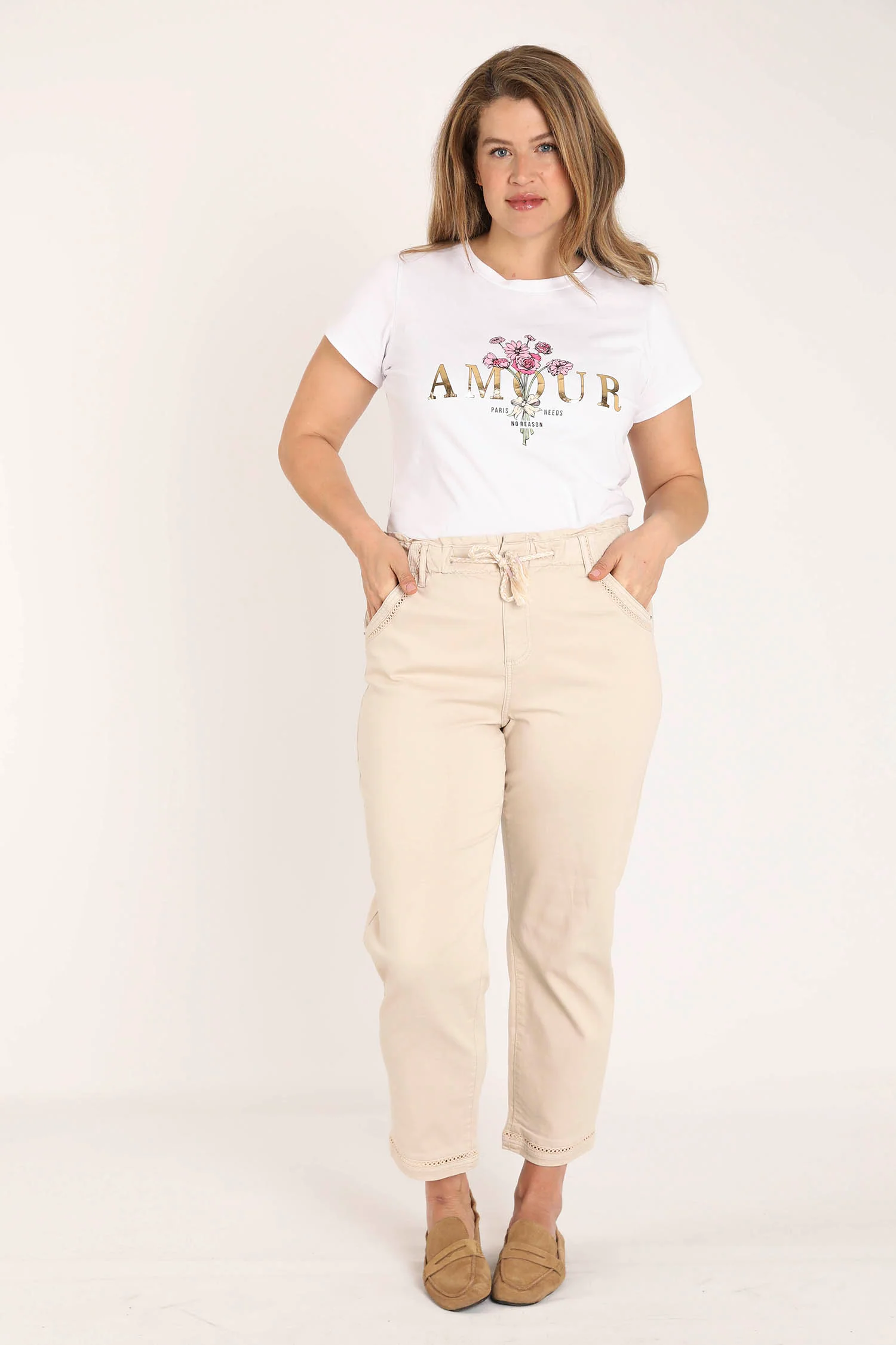 Effen katoenen chino - Image 7