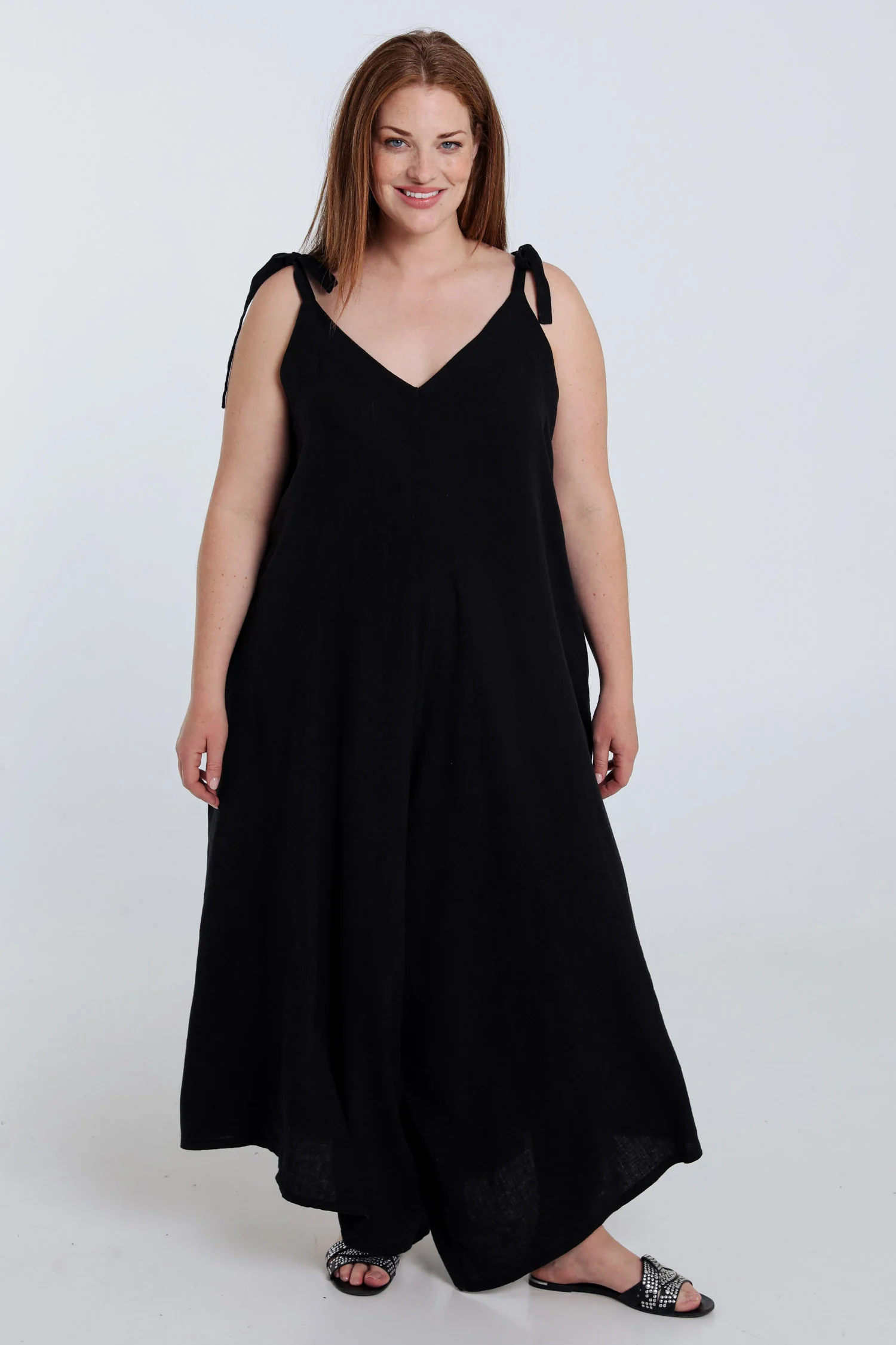 Effen linnen en viscose combinatie