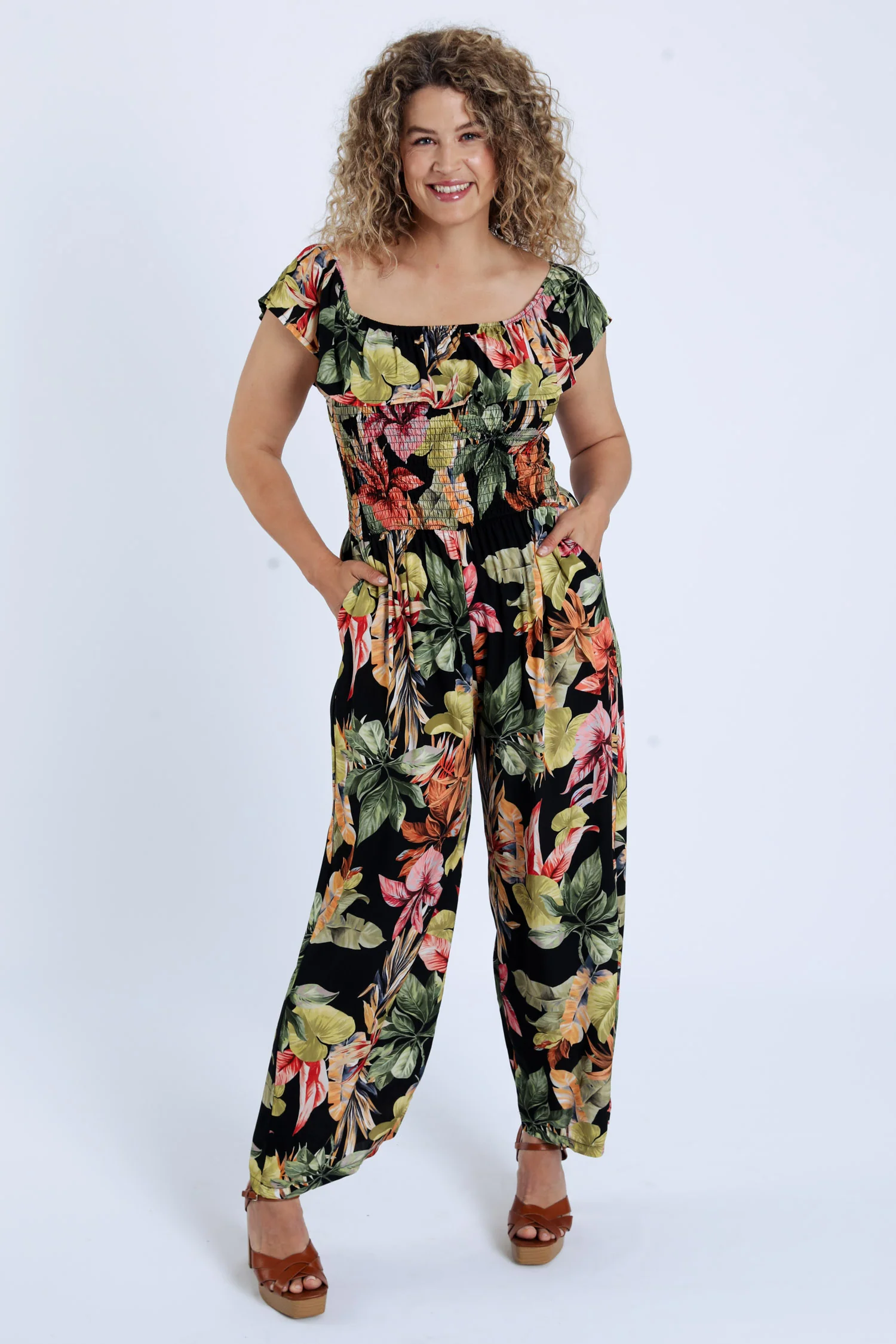 Overall van viscose met bloemenprint en ruffles - Image 7