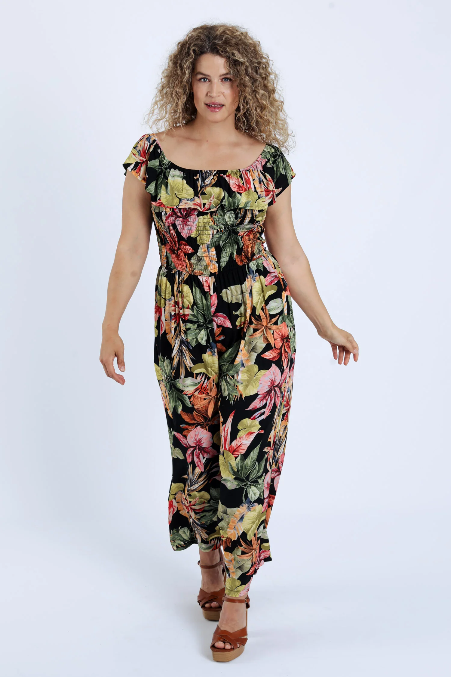Overall van viscose met bloemenprint en ruffles - Image 9