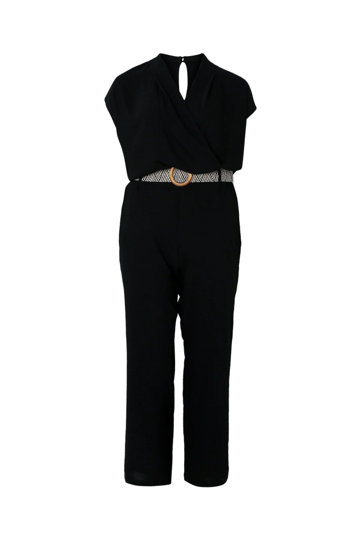 Eénkleurige jumpsuit met riem - Image 21