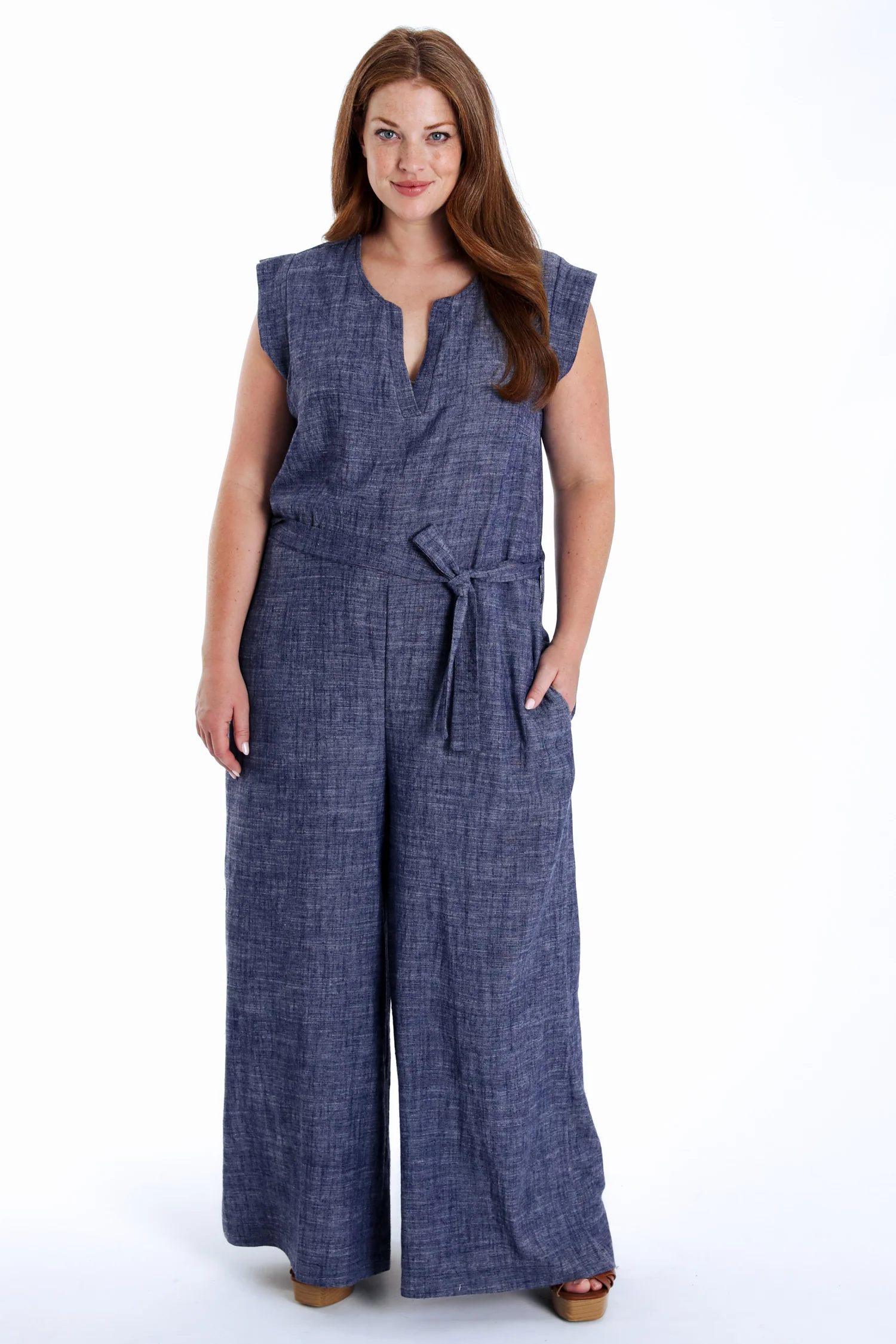 Overall effen met wijde pijpen