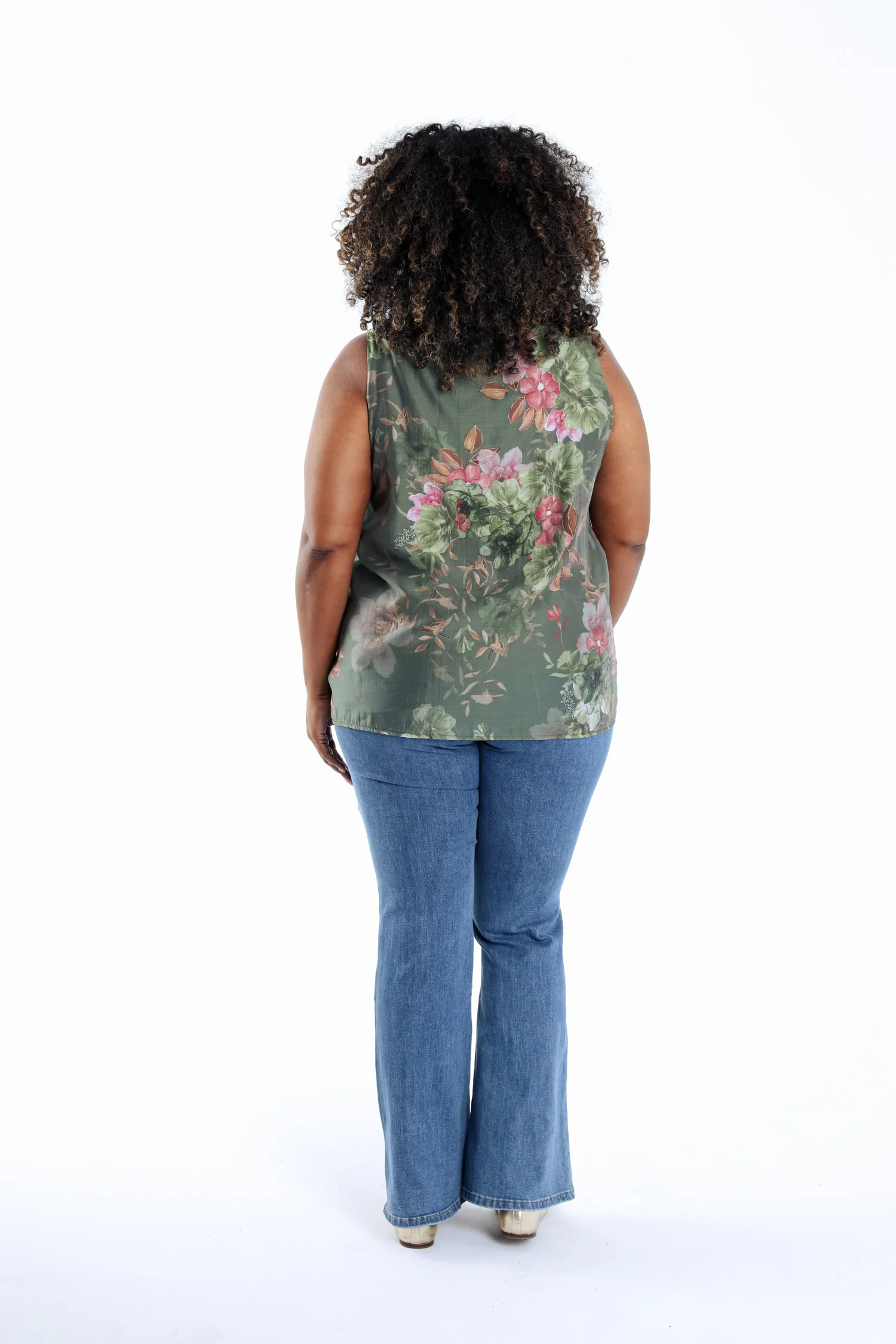 Tanktop van bedrukt viscose met bloemenprint - Image 2