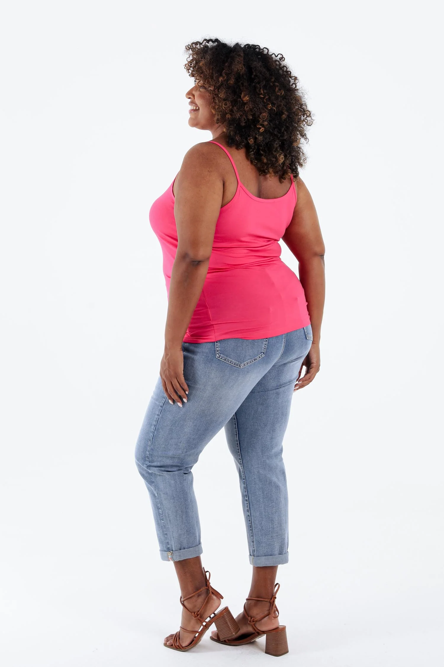 Top met fijne bandjes van uni viscose - Image 23