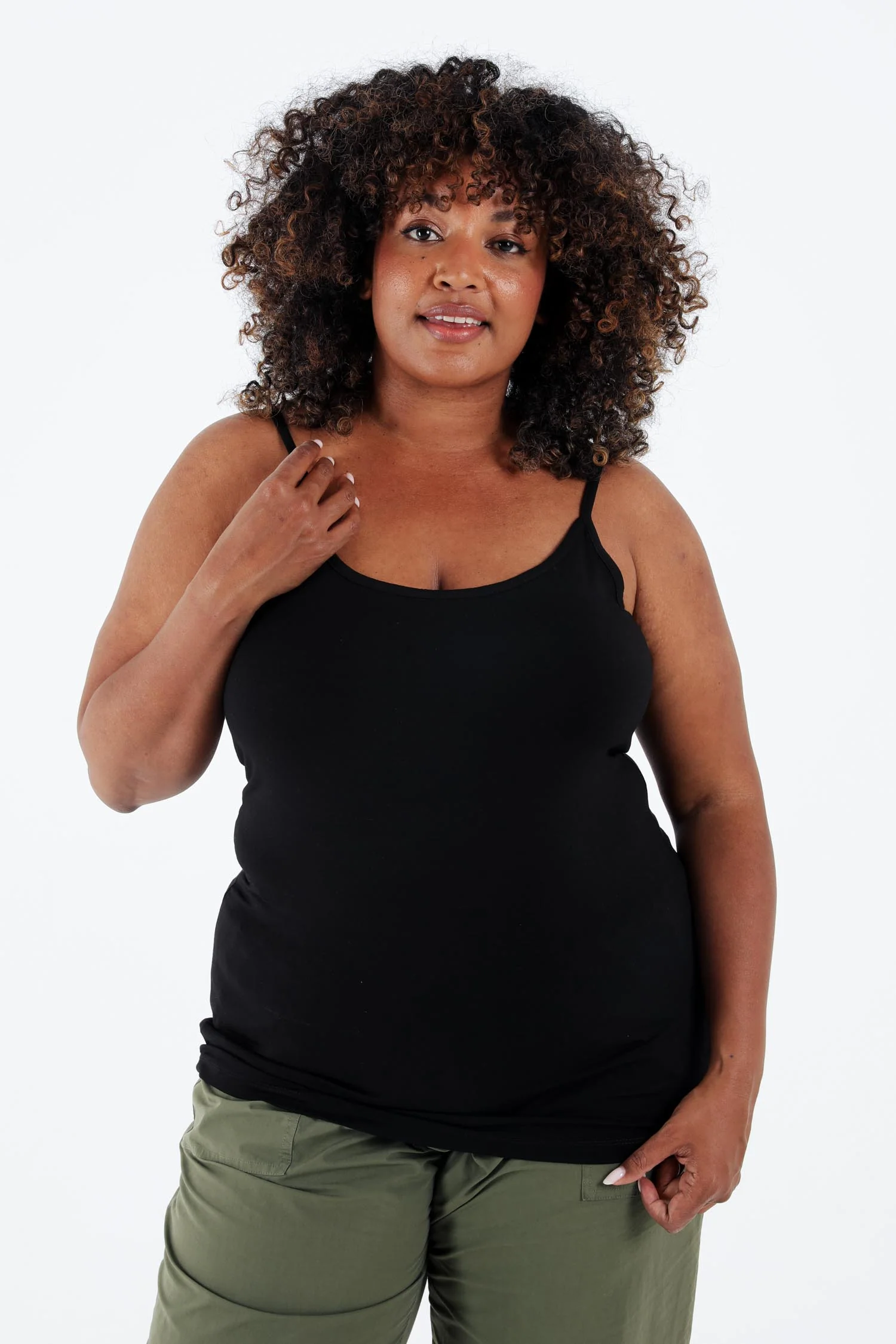 Top met fijne bandjes van uni viscose - Image 33