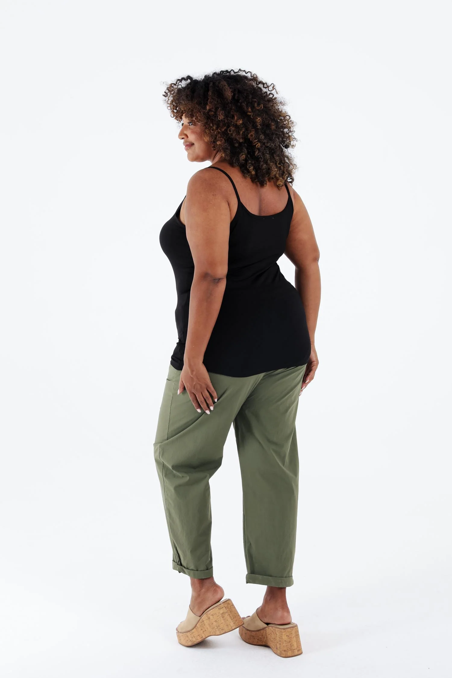 Top met fijne bandjes van uni viscose - Image 34