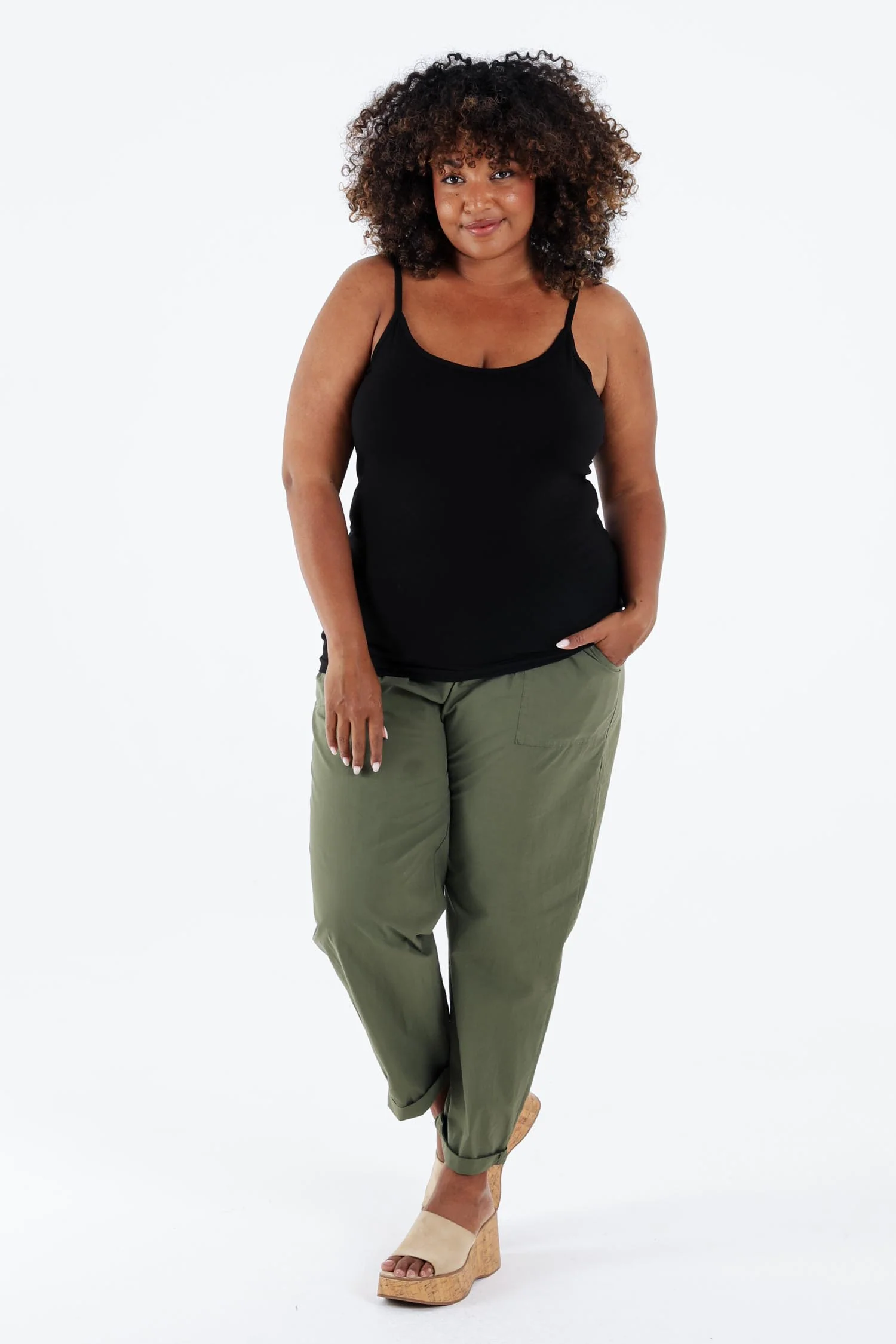 Top met fijne bandjes van uni viscose - Image 41