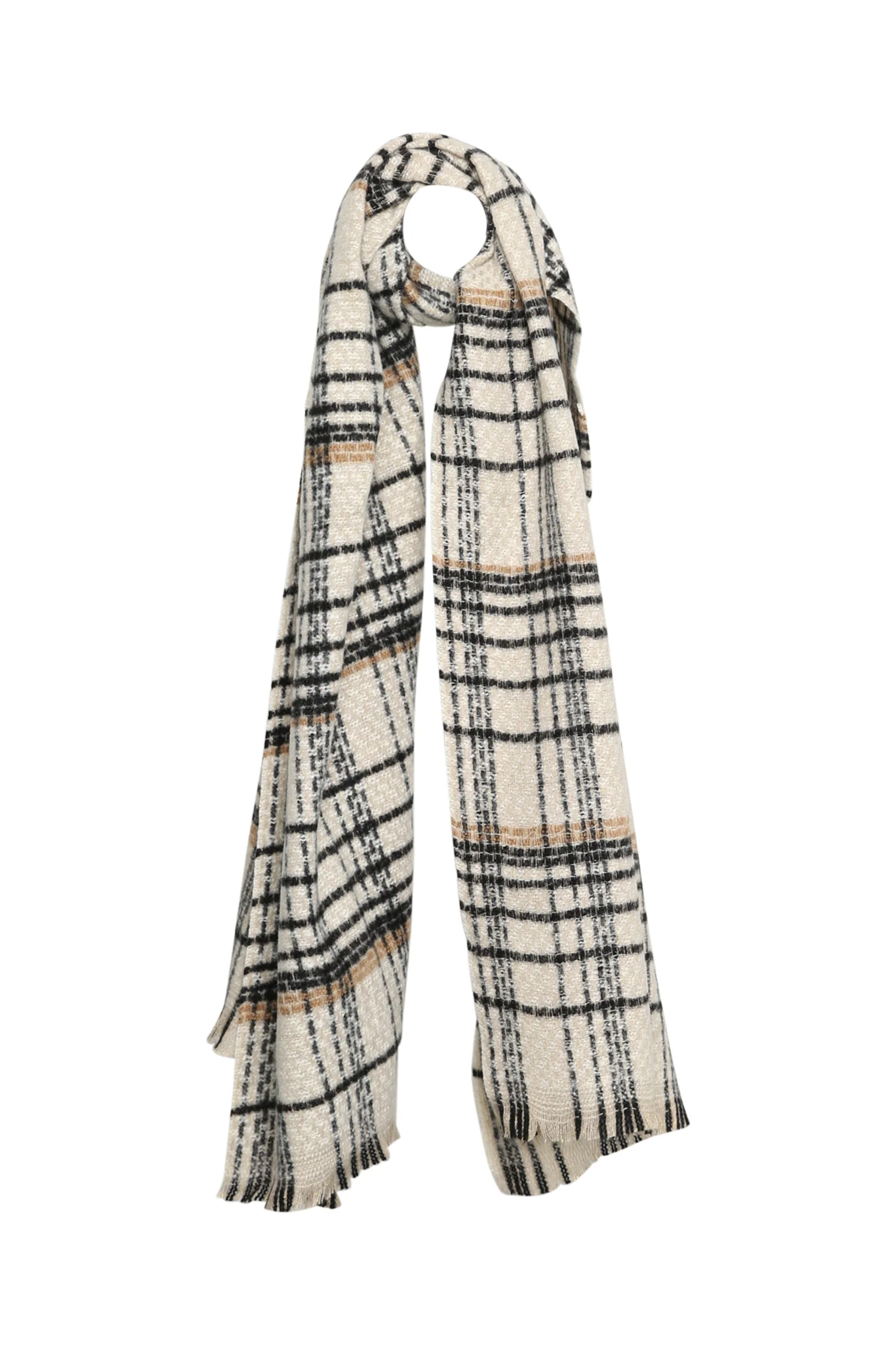 Geruite sjaal met lurex - Image 2