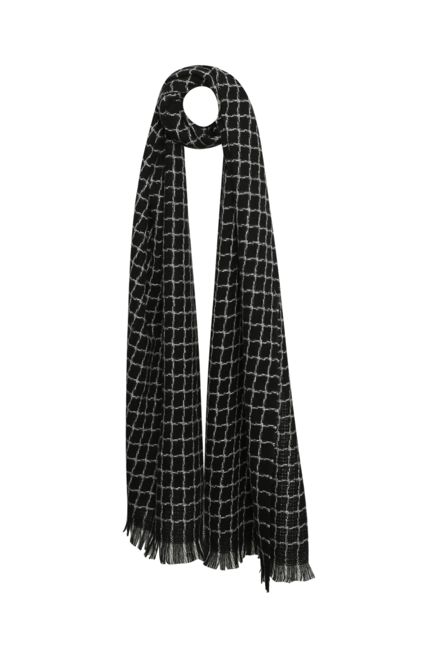 Geruite sjaal met lurex - Image 2