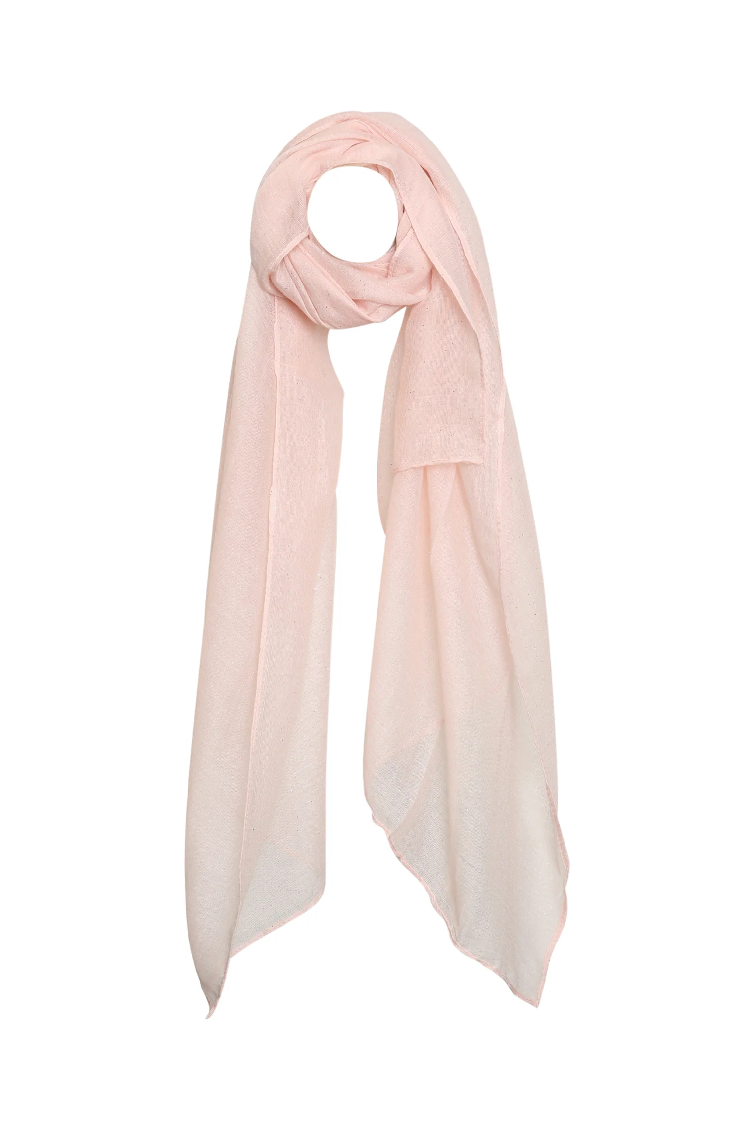 Effen viscose sjaal met glitters