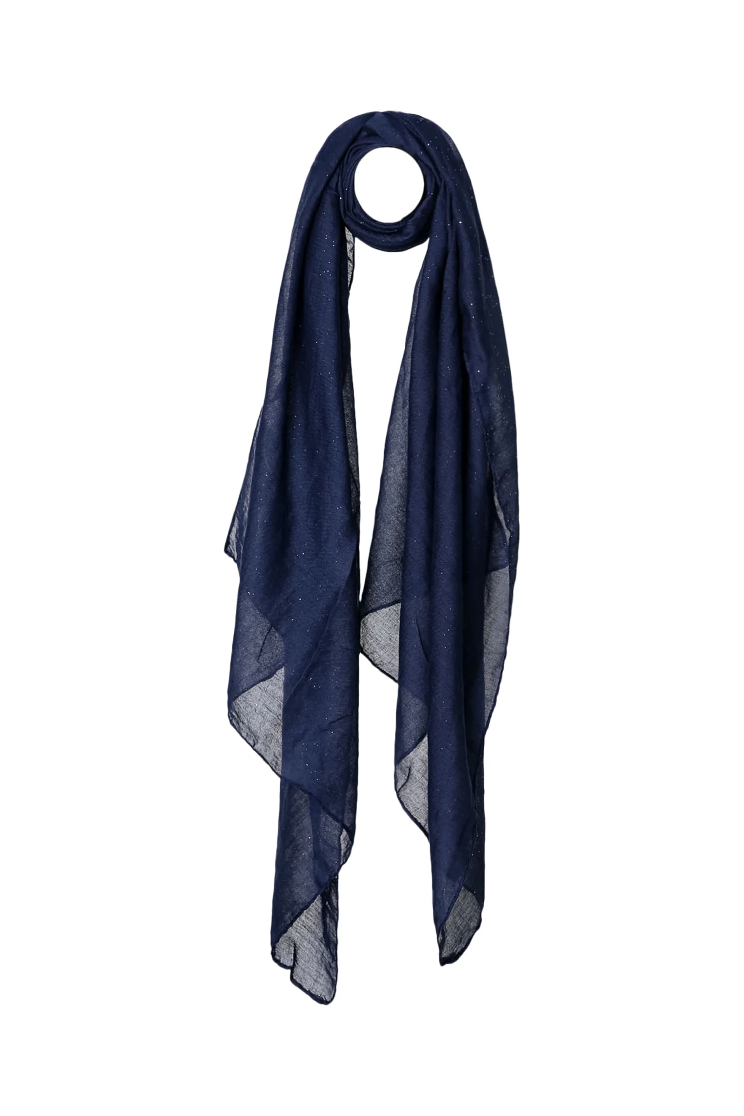 Effen viscose sjaal met pailletten - Image 2