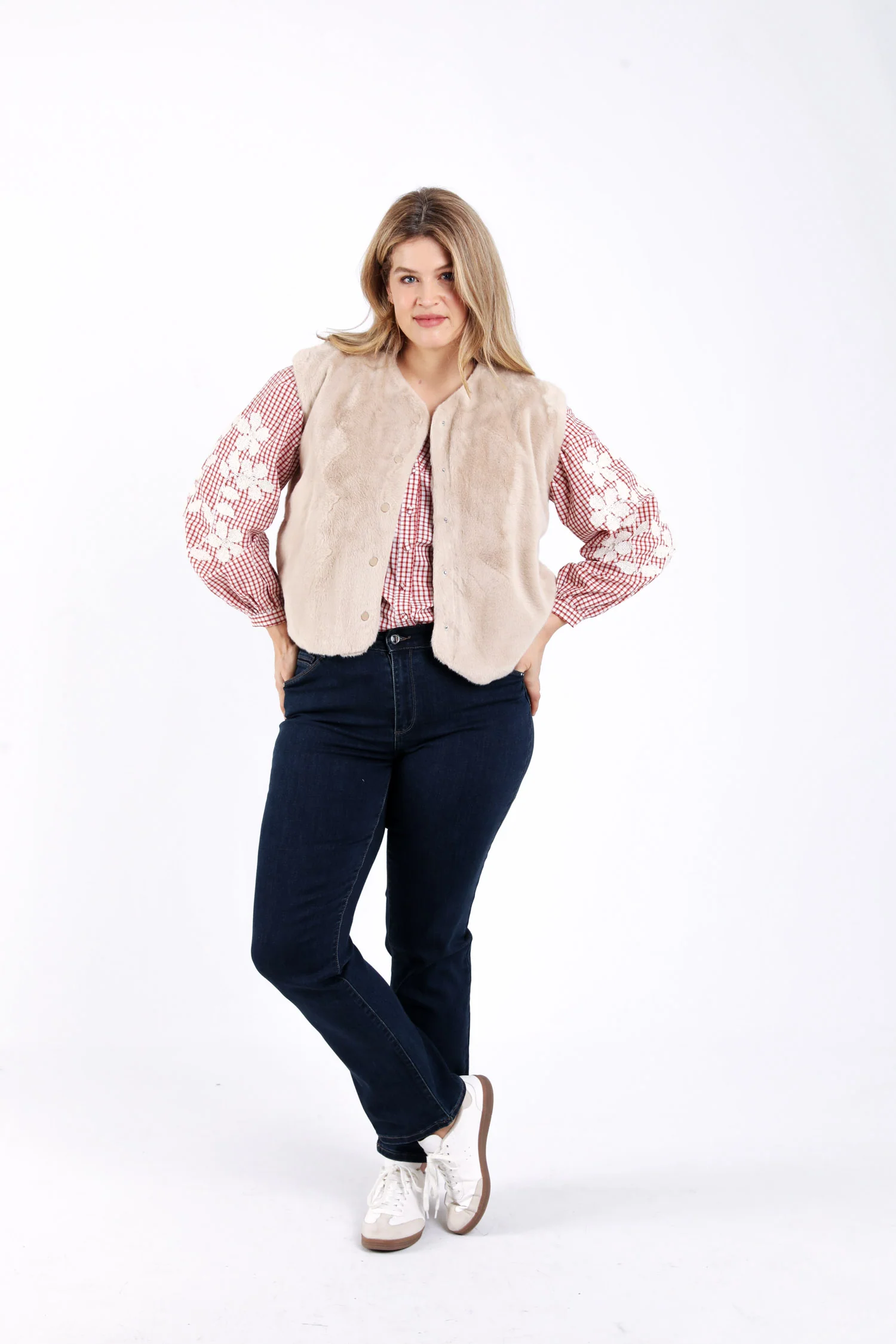 Effen gilet van imitatiebont - Image 6