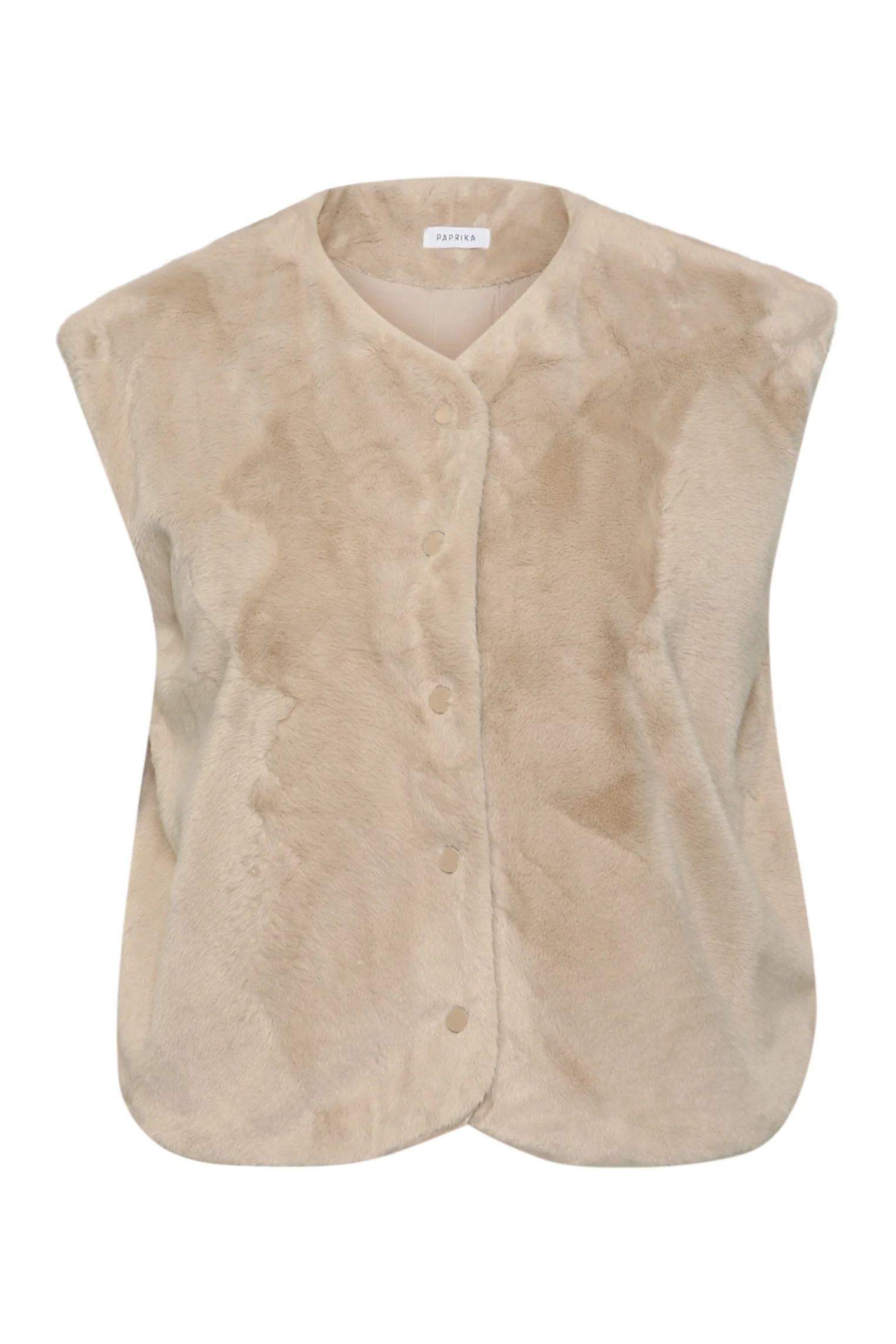 Effen gilet van imitatiebont - Image 8