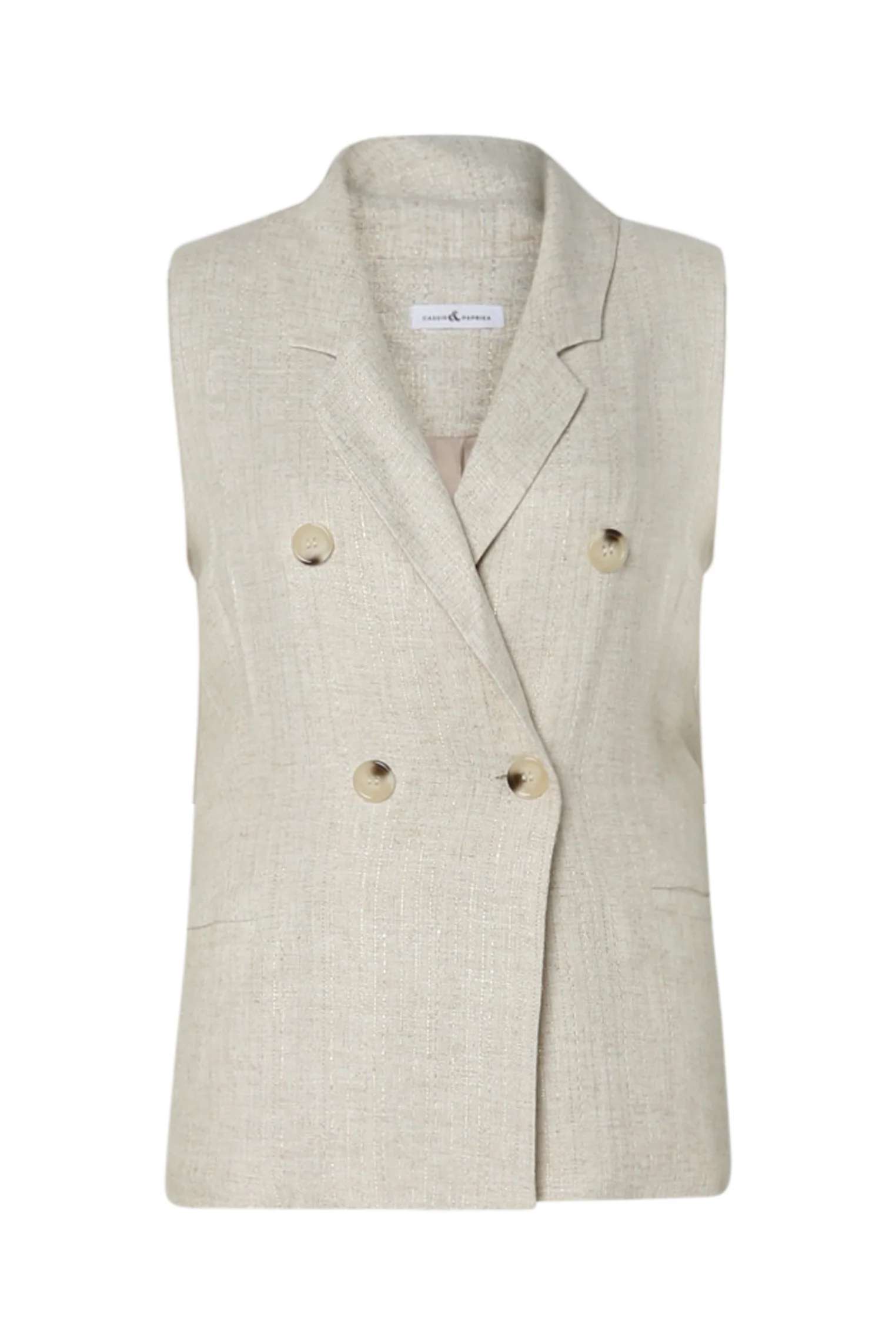 Gilet van viscose en lin met lurex - Image 10