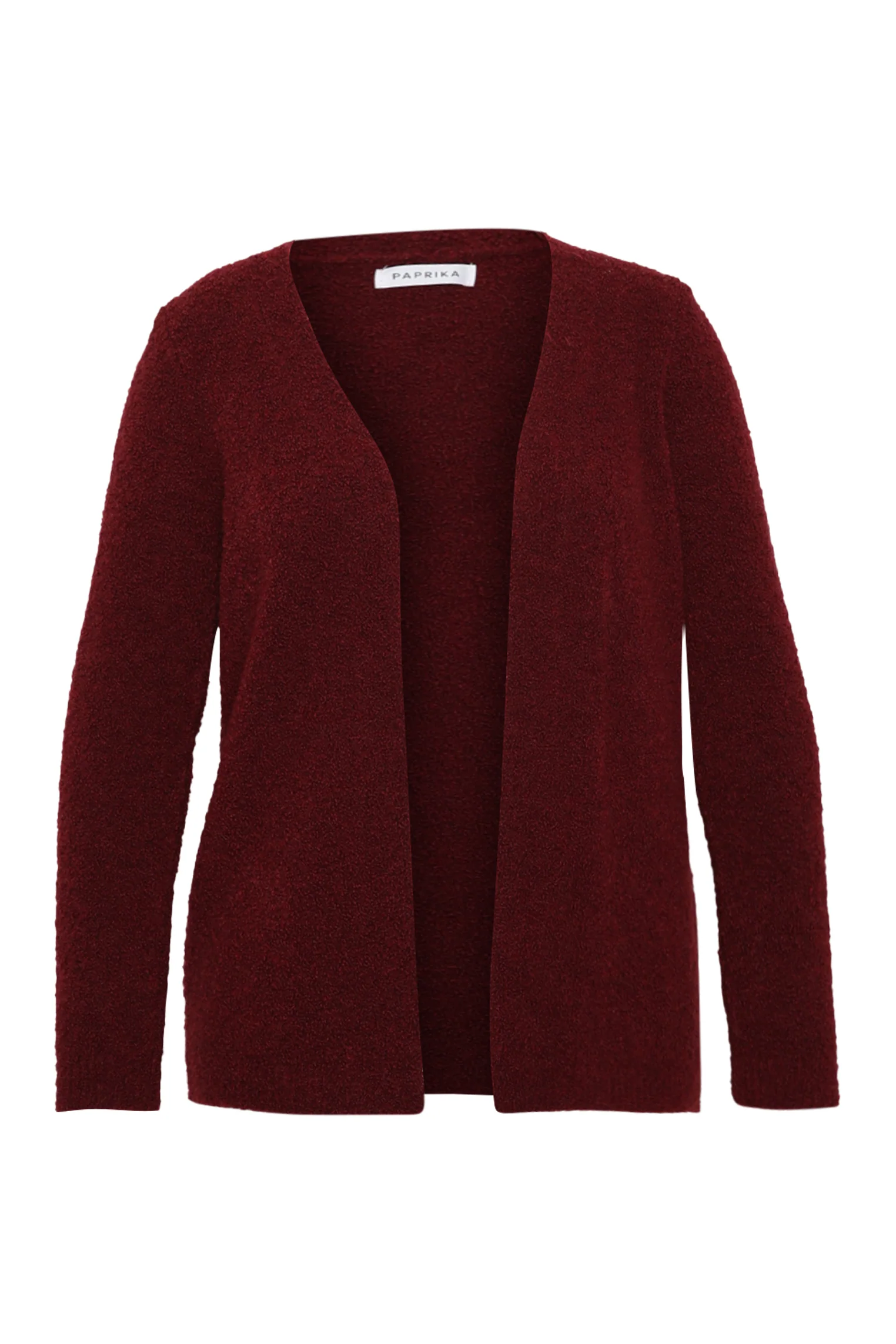 Effen bouclé gebreid gilet - Image 8