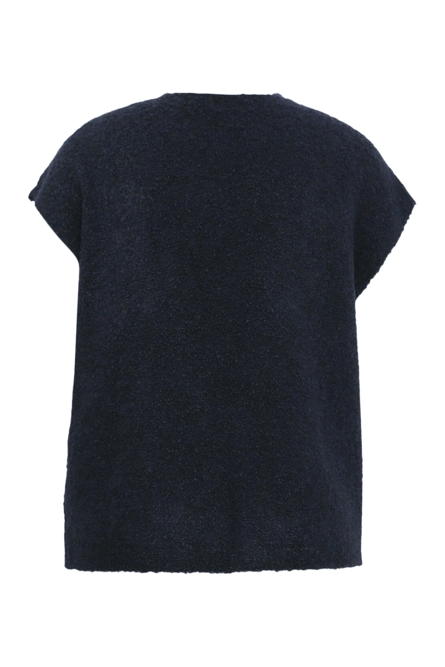 Mouwloos gilet van effen bouclé stof - Image 11