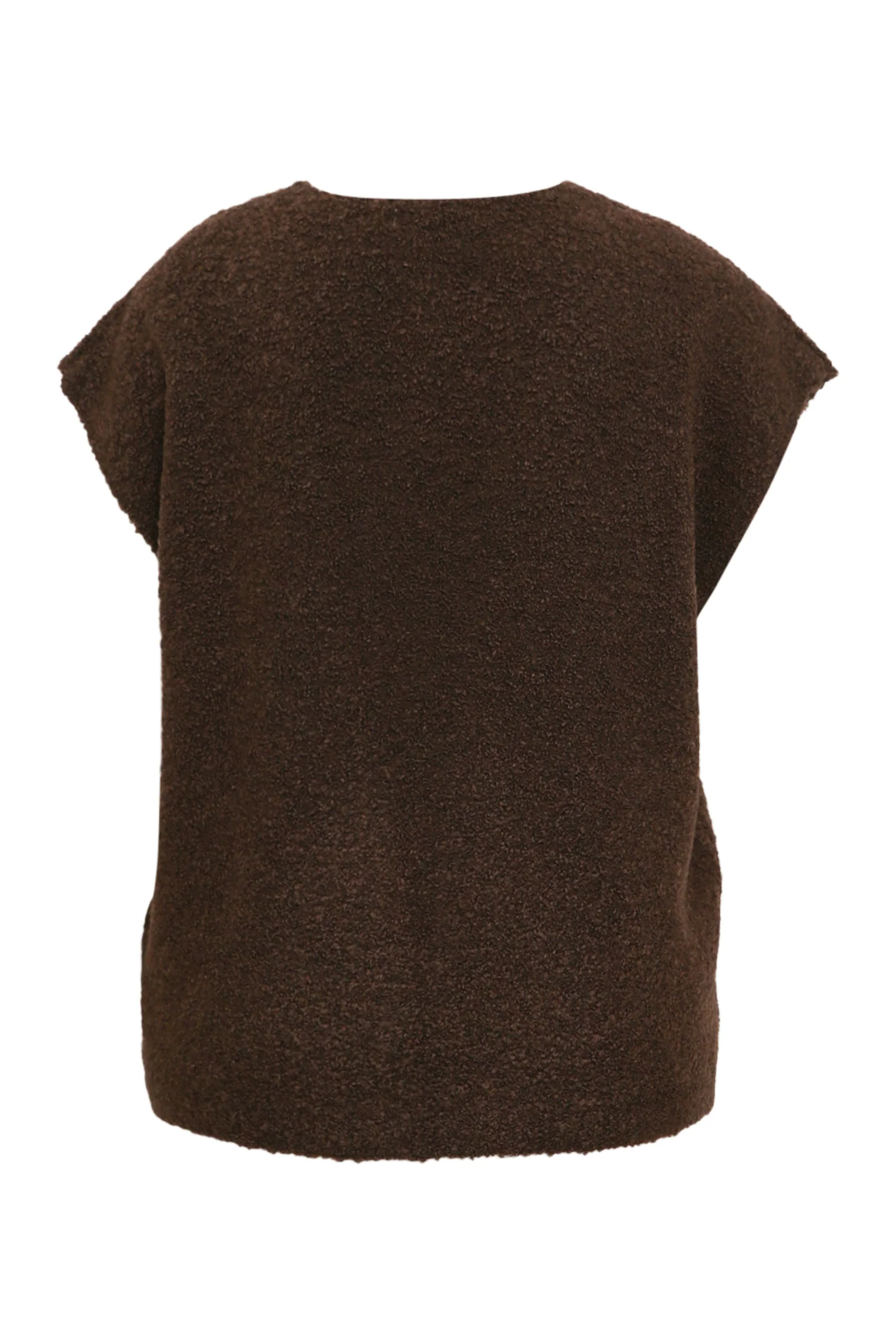 Mouwloos gilet van effen boucle-stof - Image 11