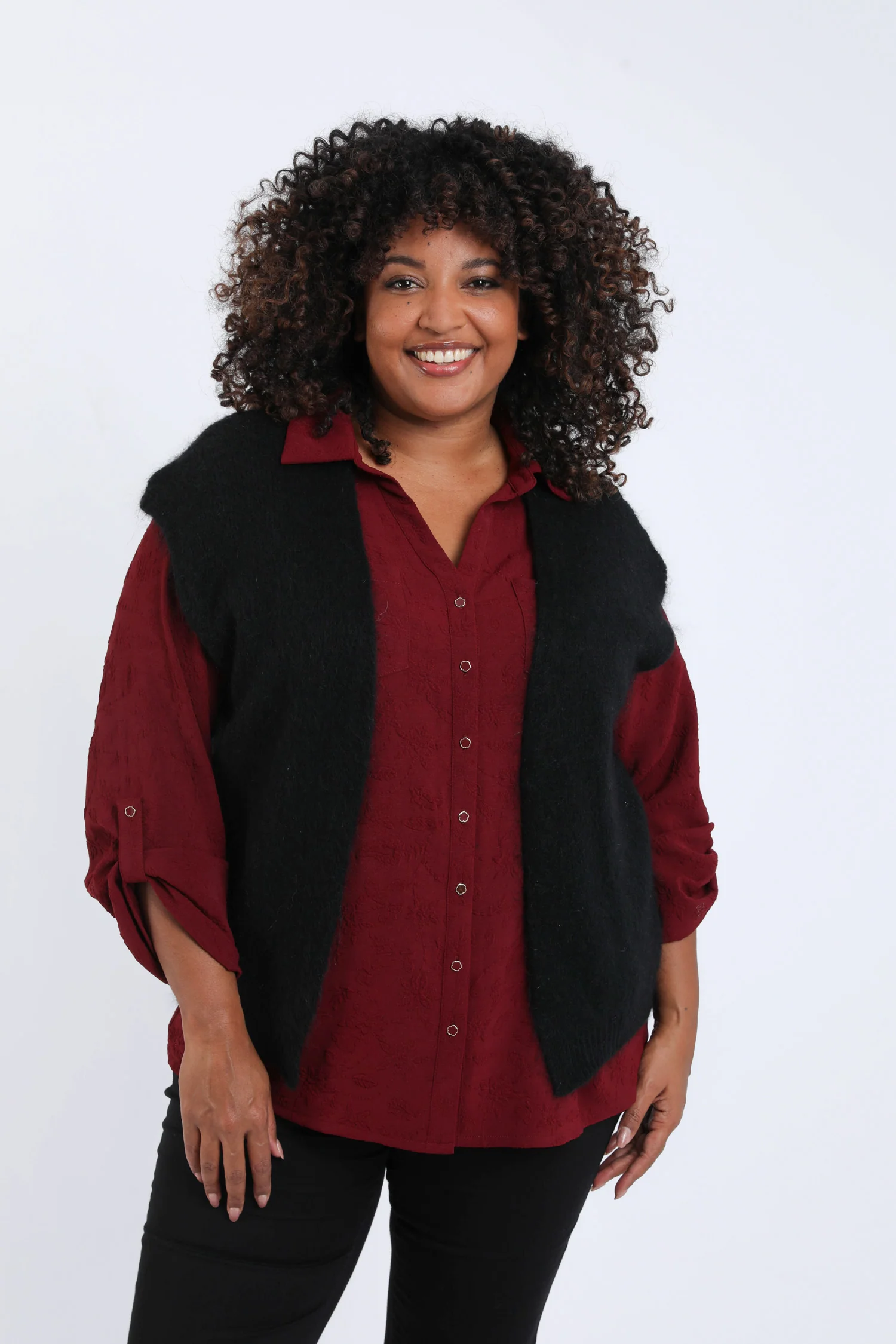 Effen mouwloos gilet - Image 12