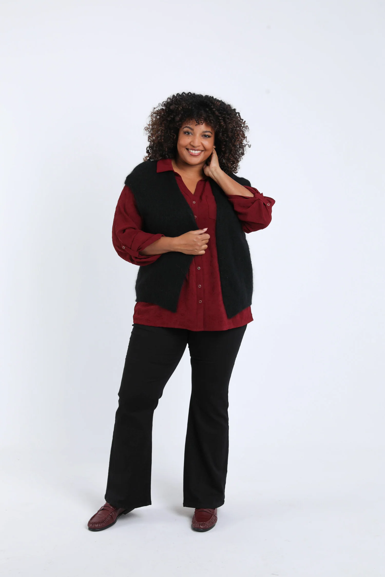 Effen mouwloos gilet - Image 17