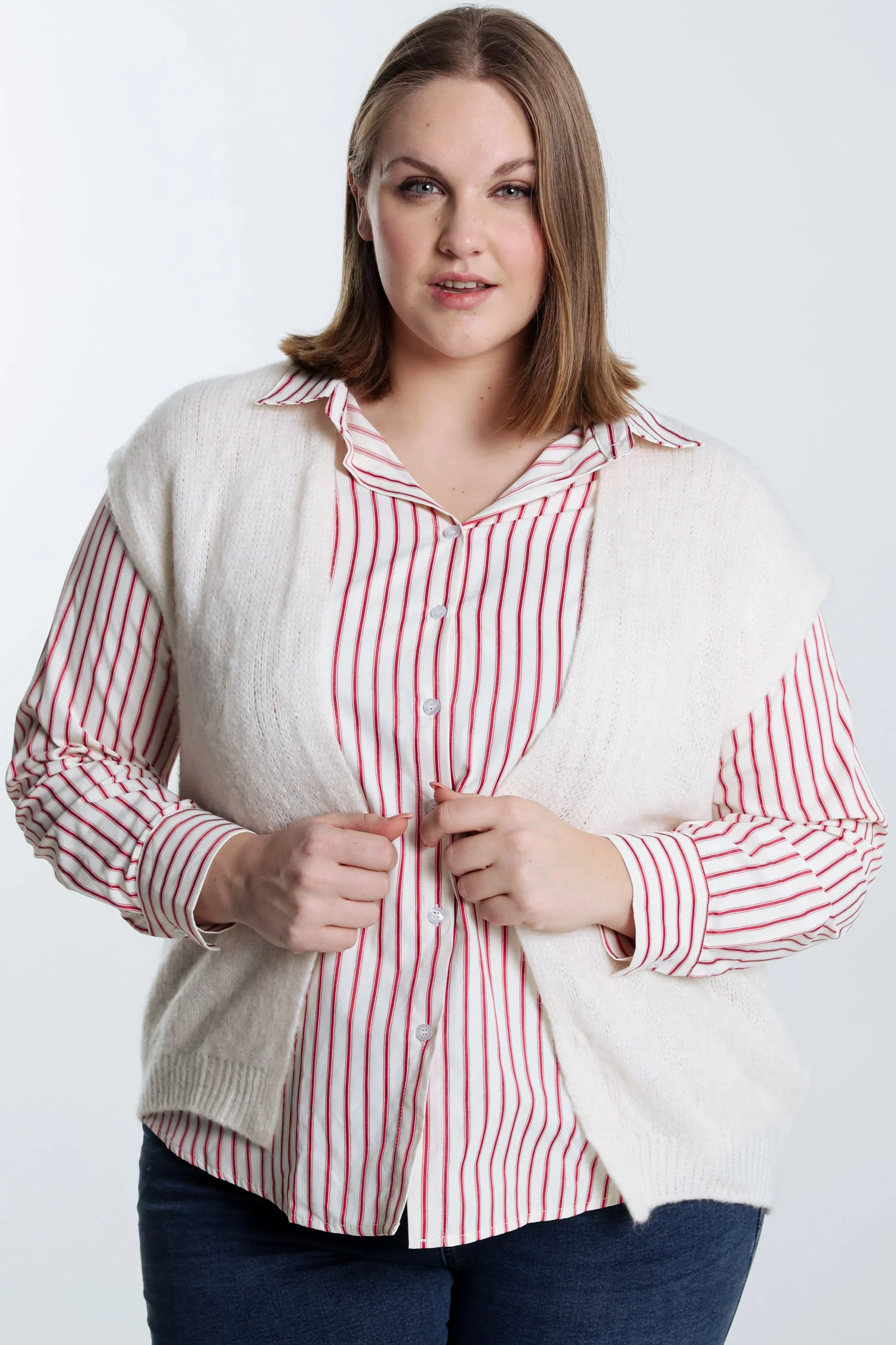 Effen mouwloos vest