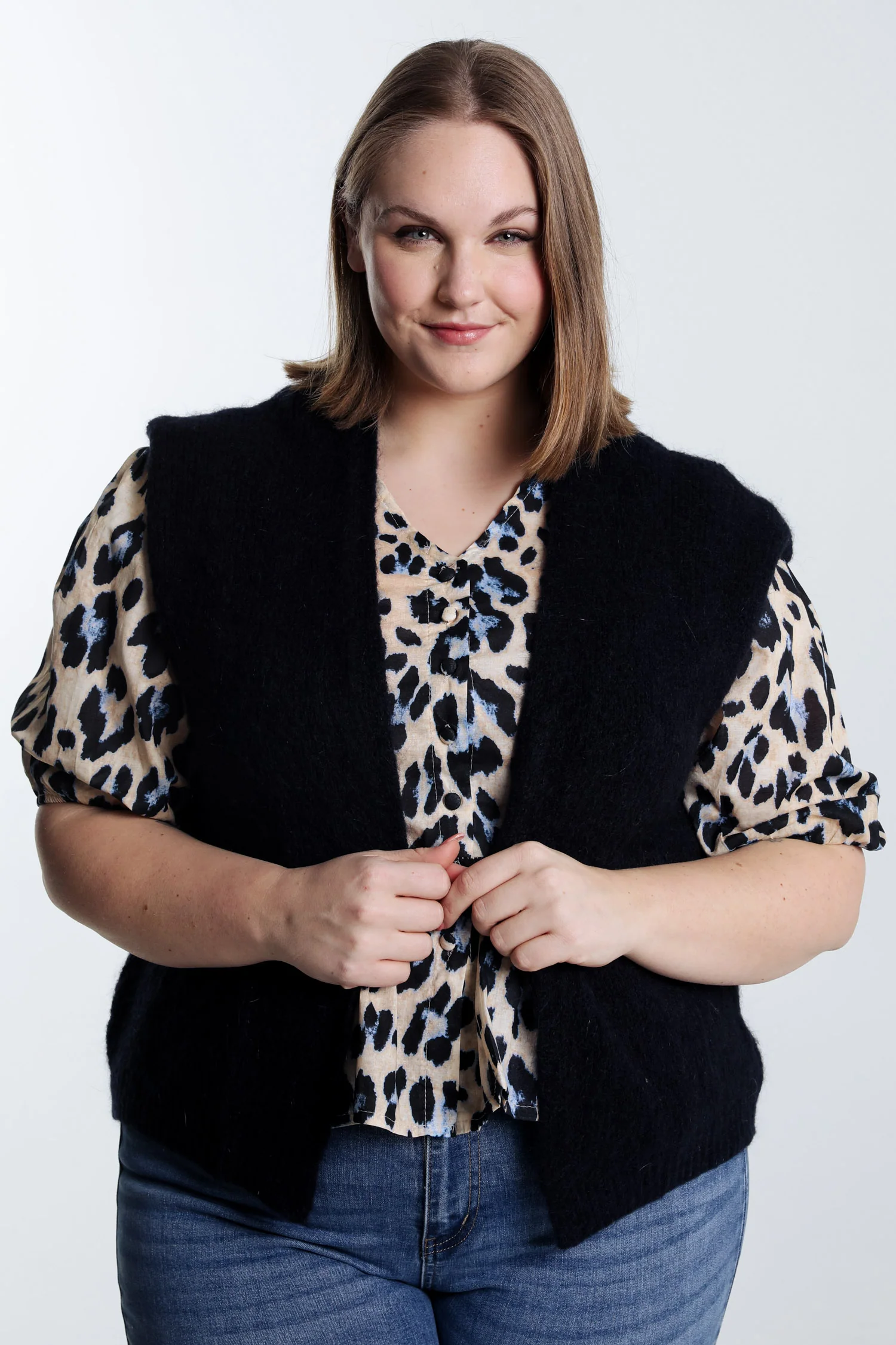 Effen mouwloos vest - Image 12