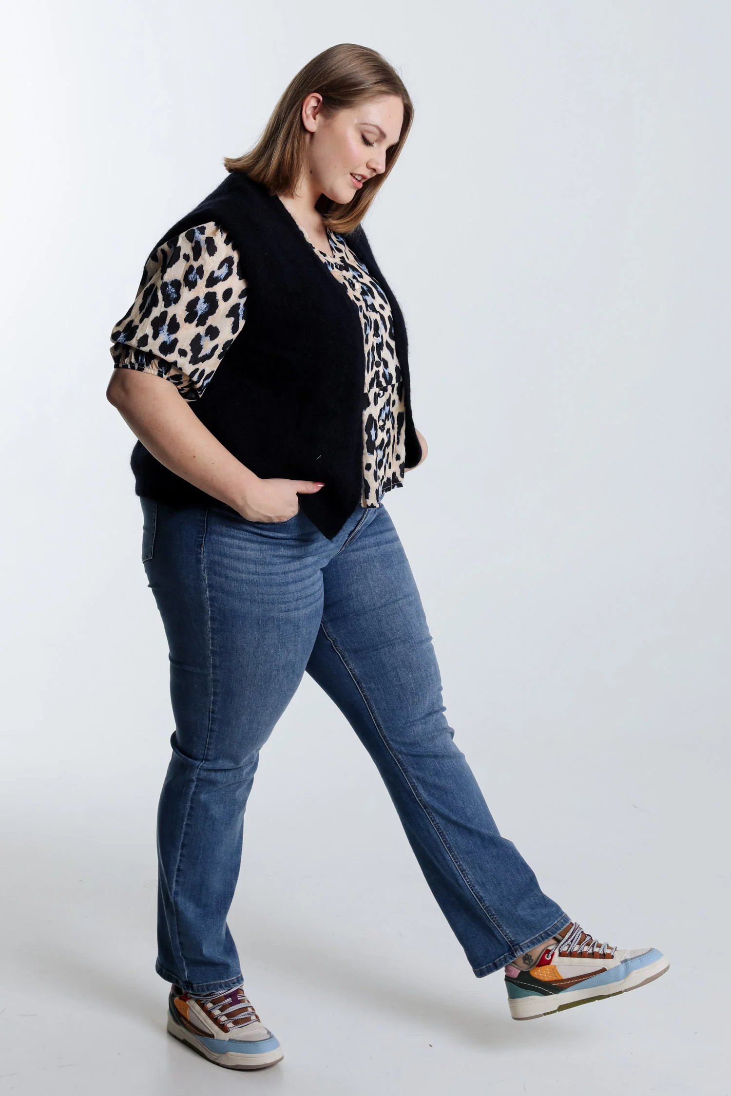 Effen mouwloos vest - Image 19