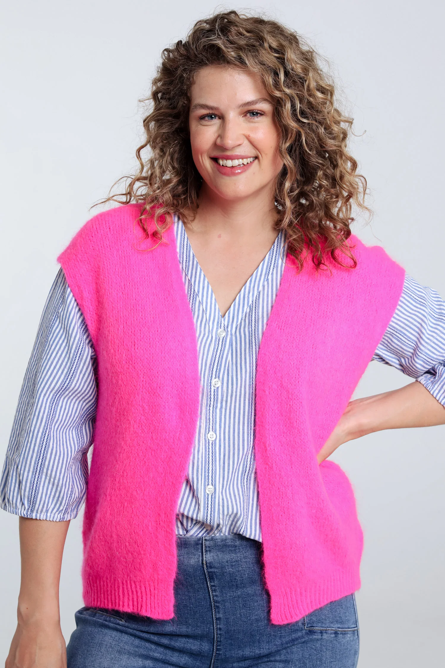 Effen mouwloos vest - Image 23