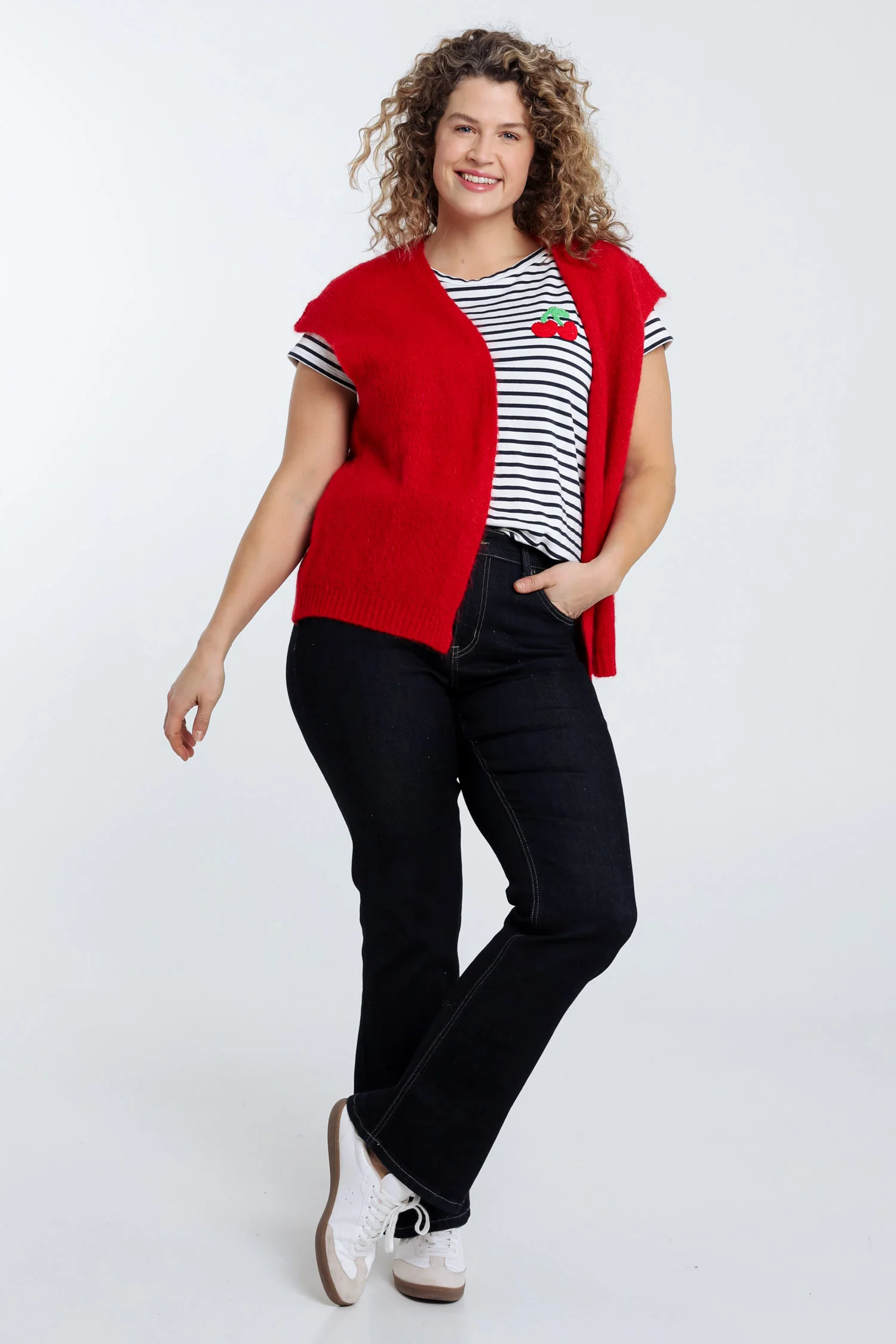 Effen mouwloos vest - Image 42