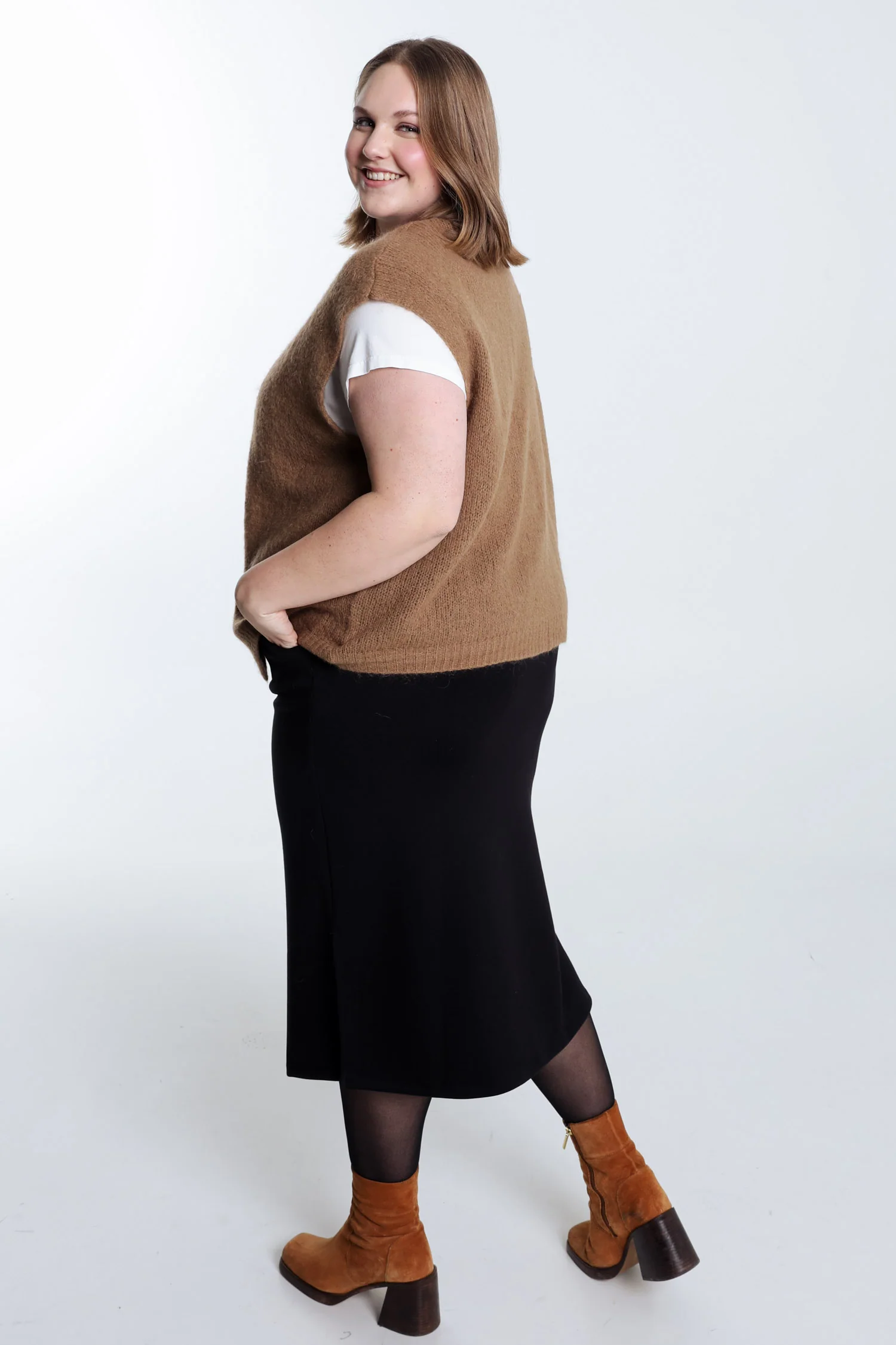 Effen mouwloos vest - Image 57