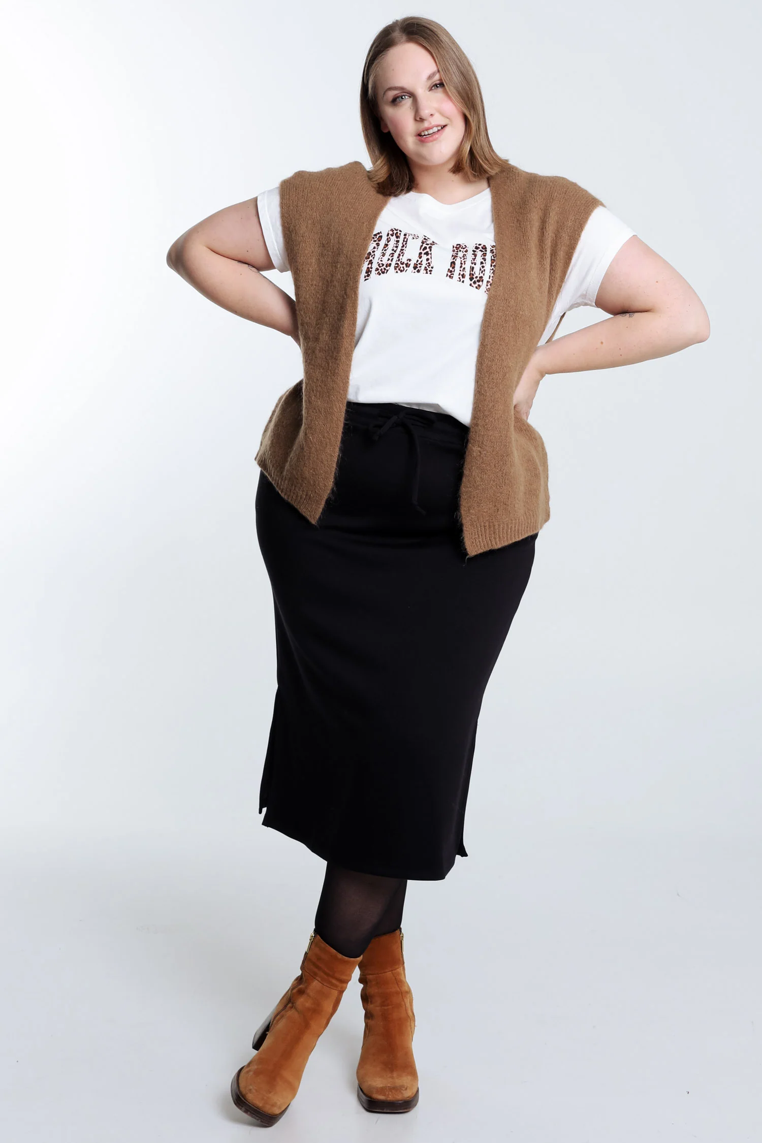 Effen mouwloos vest - Image 62